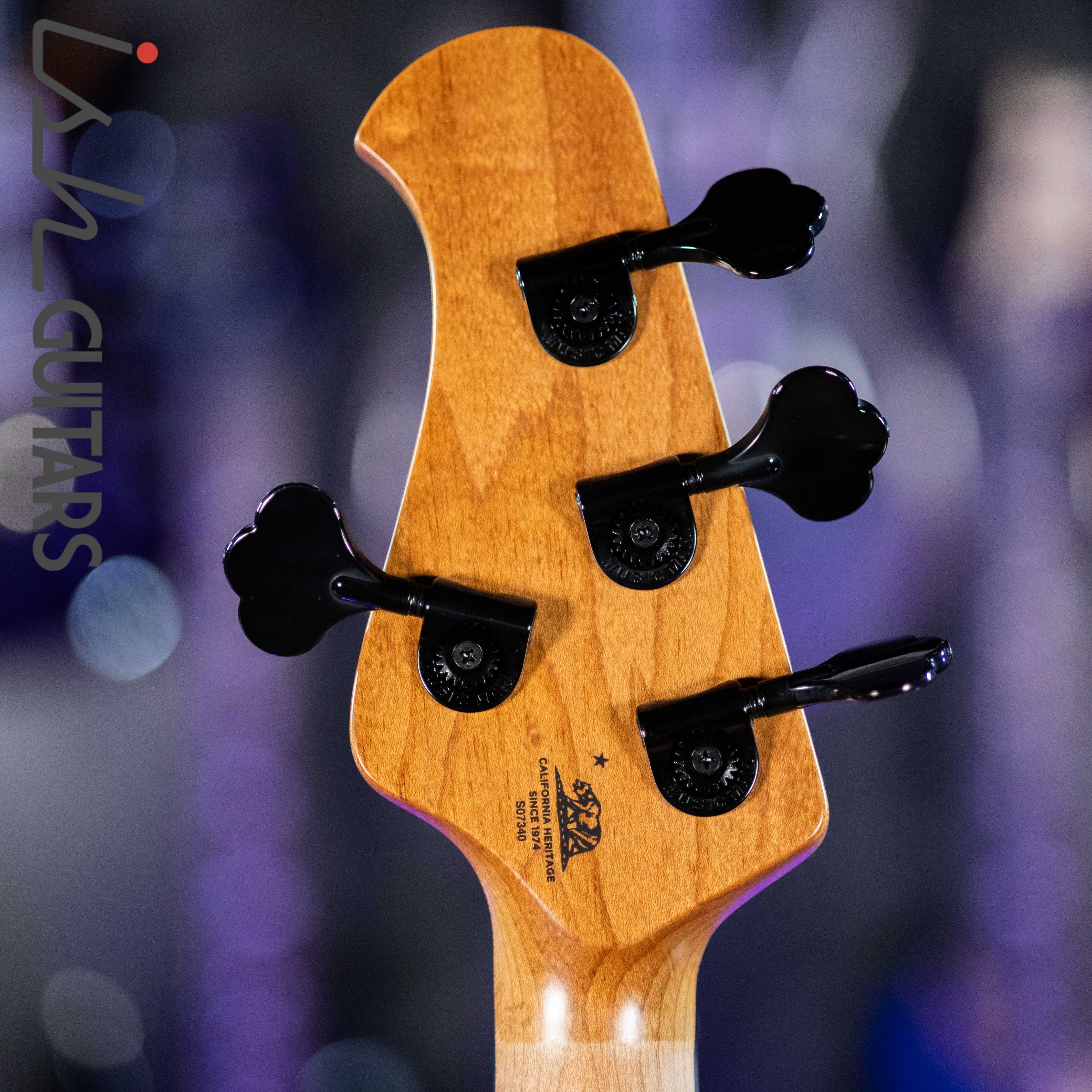 Ernie Ball Music Man DarkRay 4-String Bass Obsidian Black - Image 6