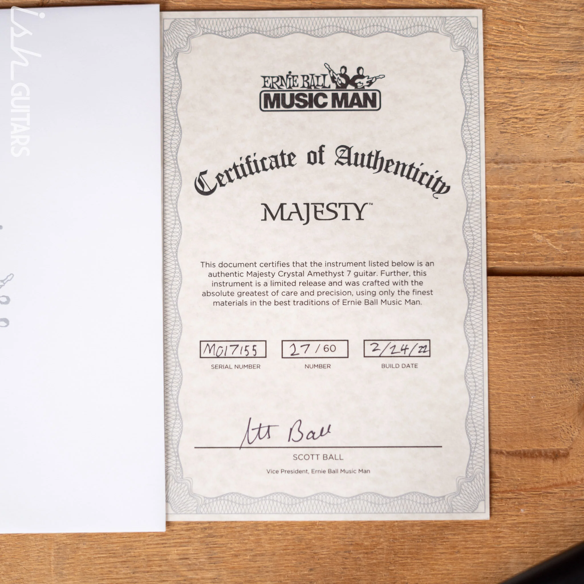 Ernie Ball Music Man John Petrucci Limited Edition Majesty 7 Crystal Amethyst - Image 12