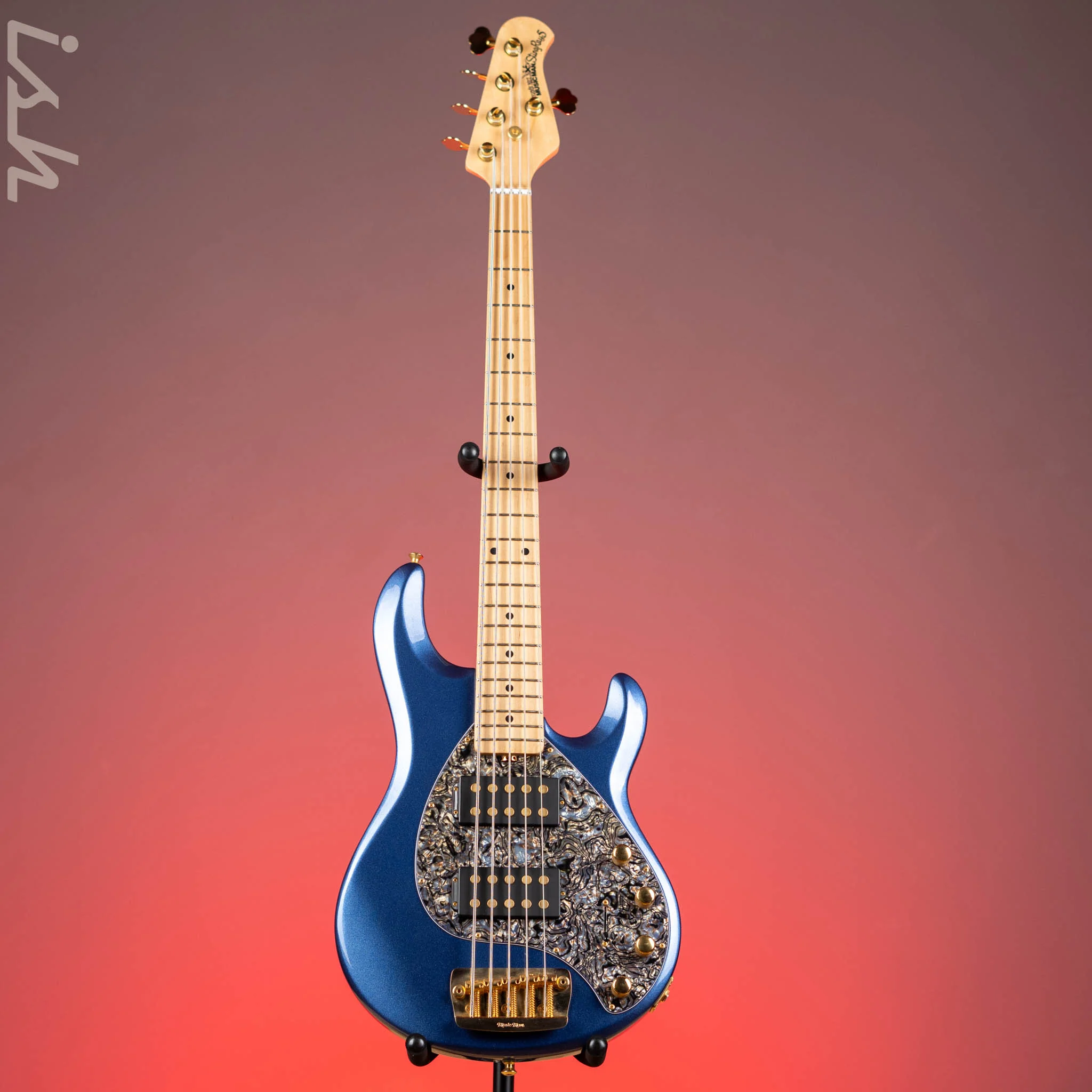 2017 Ernie Ball Music Man StingRay 5 Pace Car Blue Metallic - Image 2