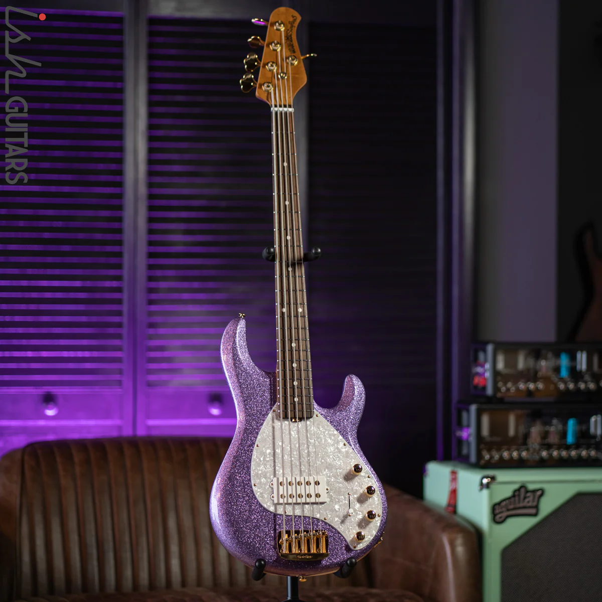 Ernie Ball Music Man Stingray 5 Special H Amethyst Sparkle Demo - Image 2