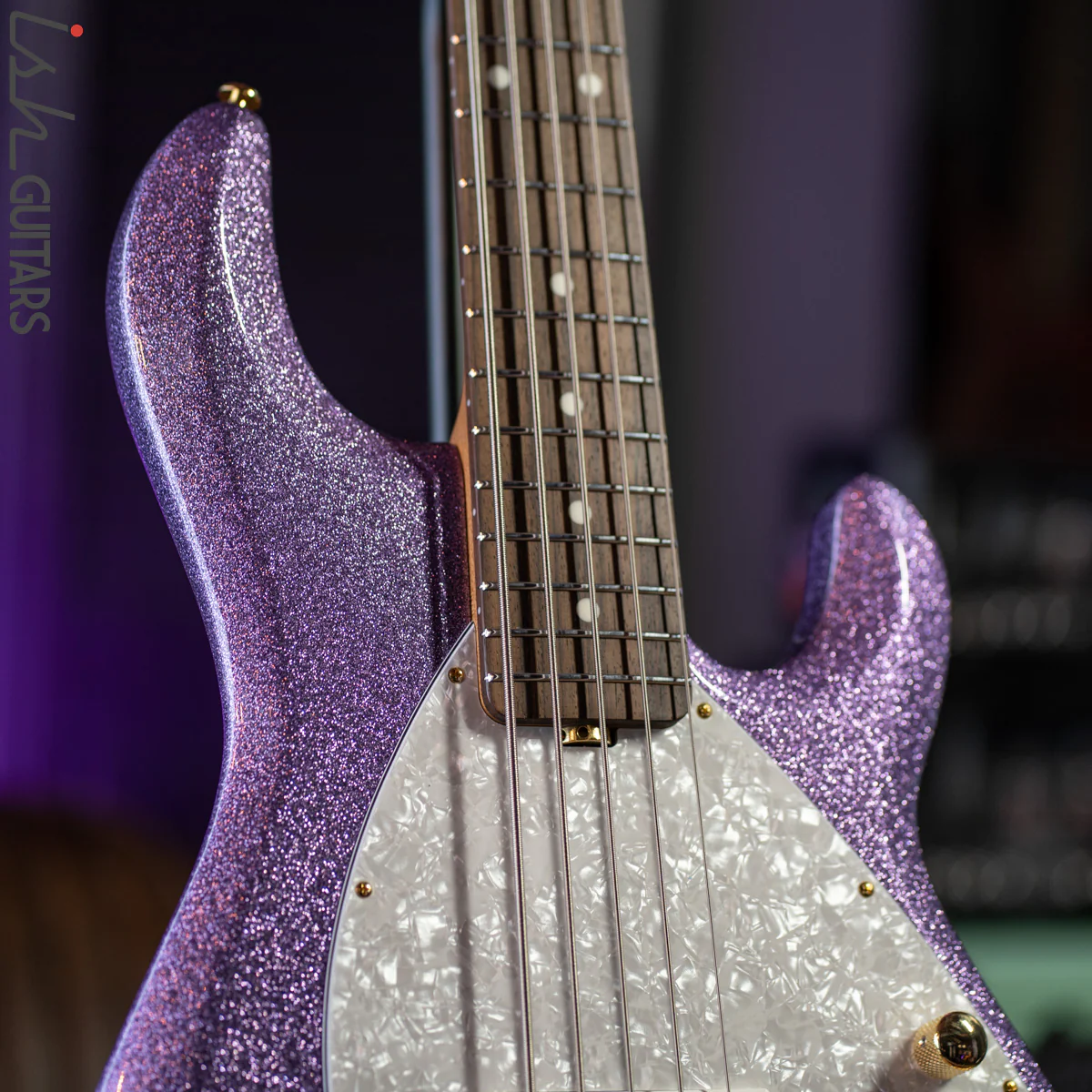 Ernie Ball Music Man Stingray 5 Special H Amethyst Sparkle Demo - Image 5