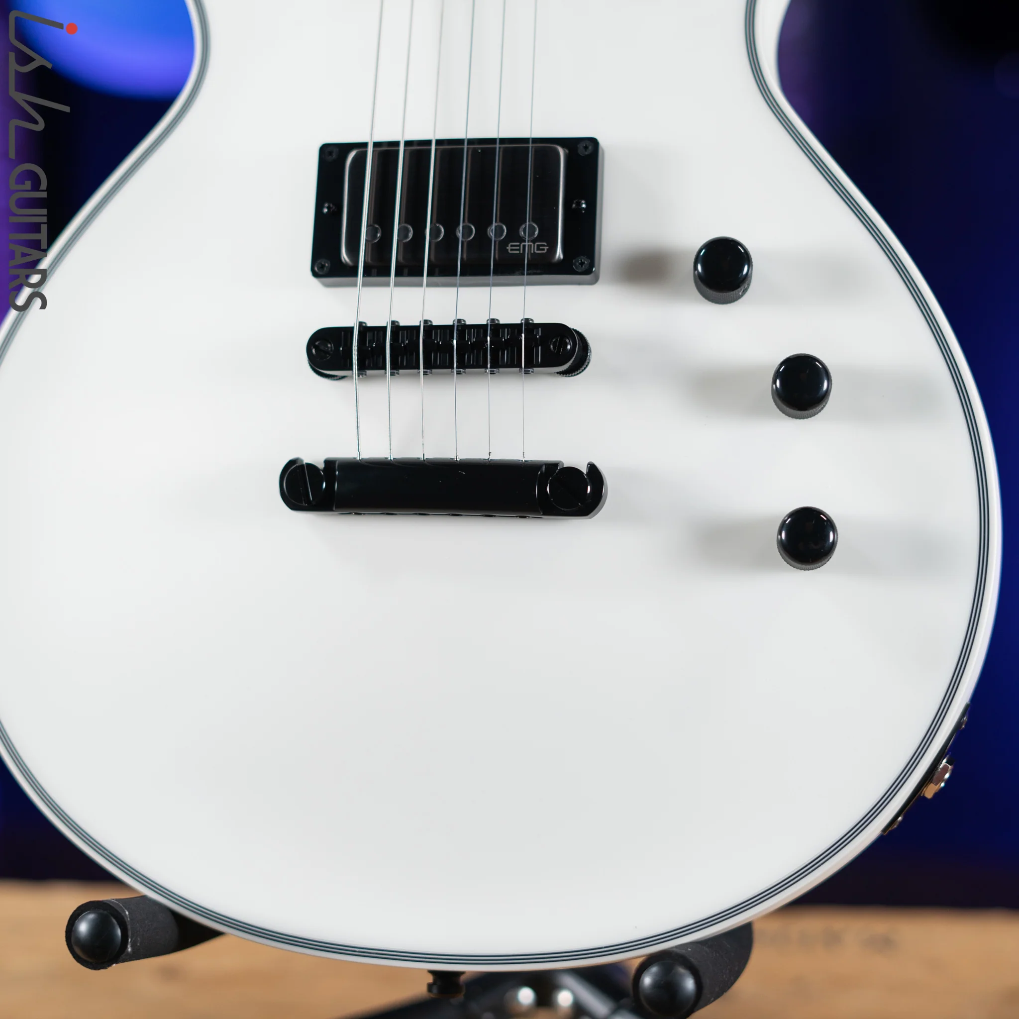 ESP E-II Eclipse Electric Guitar Snow White Satin - Image 4