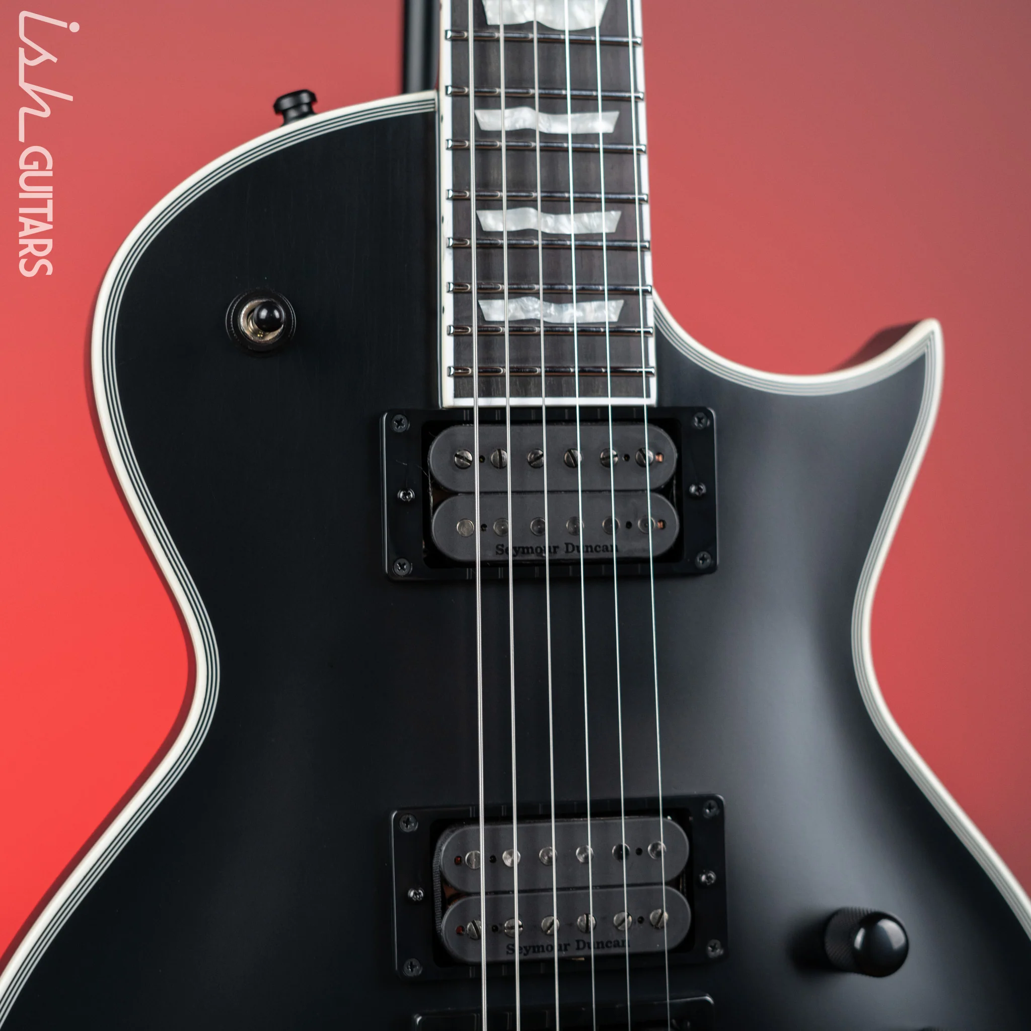 ESP E-II Eclipse EverTune Electric Guitar Black Satin Demo - Image 3