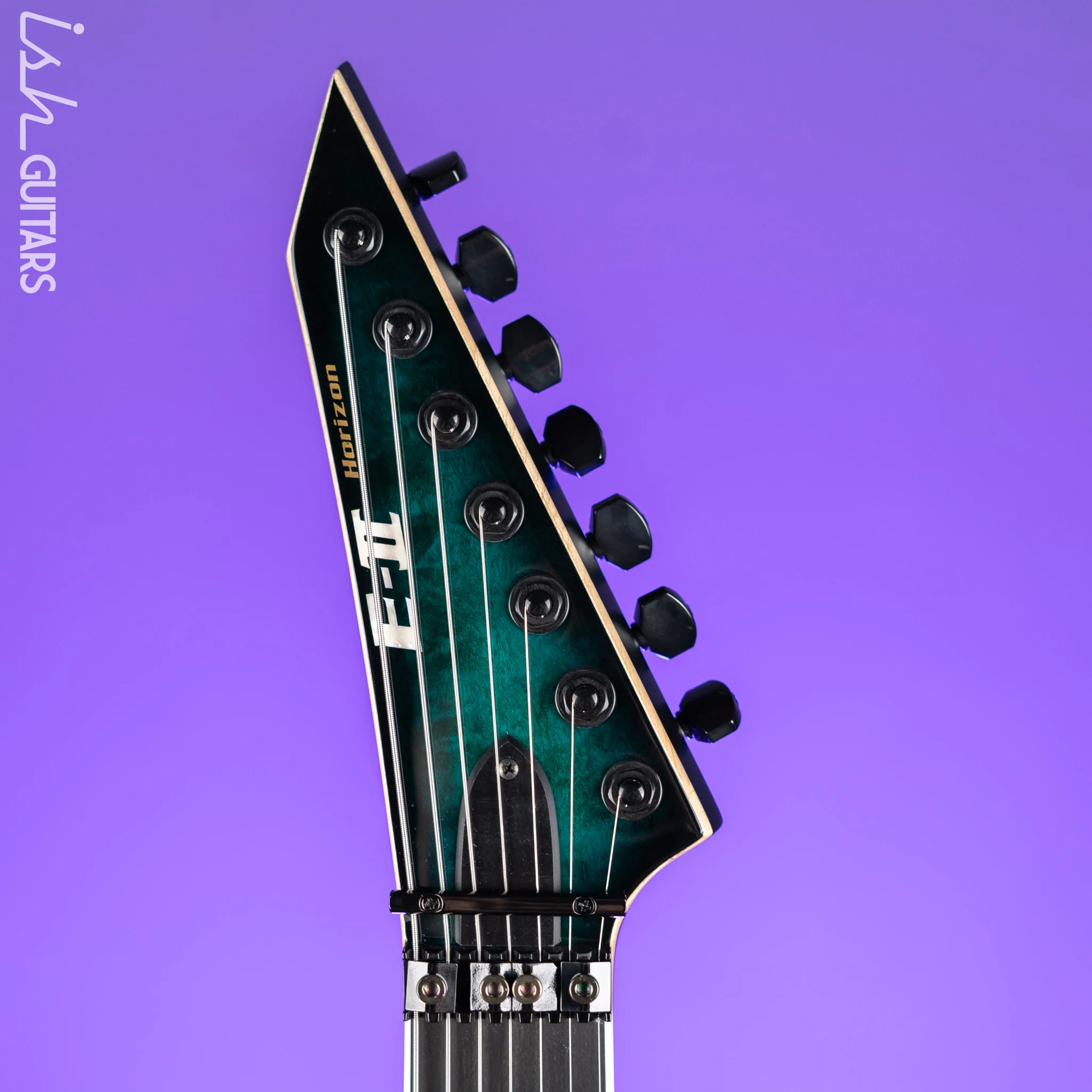 ESP E-II Horizon Floyd Rose 7 String Black Turquoise Burst - Image 5