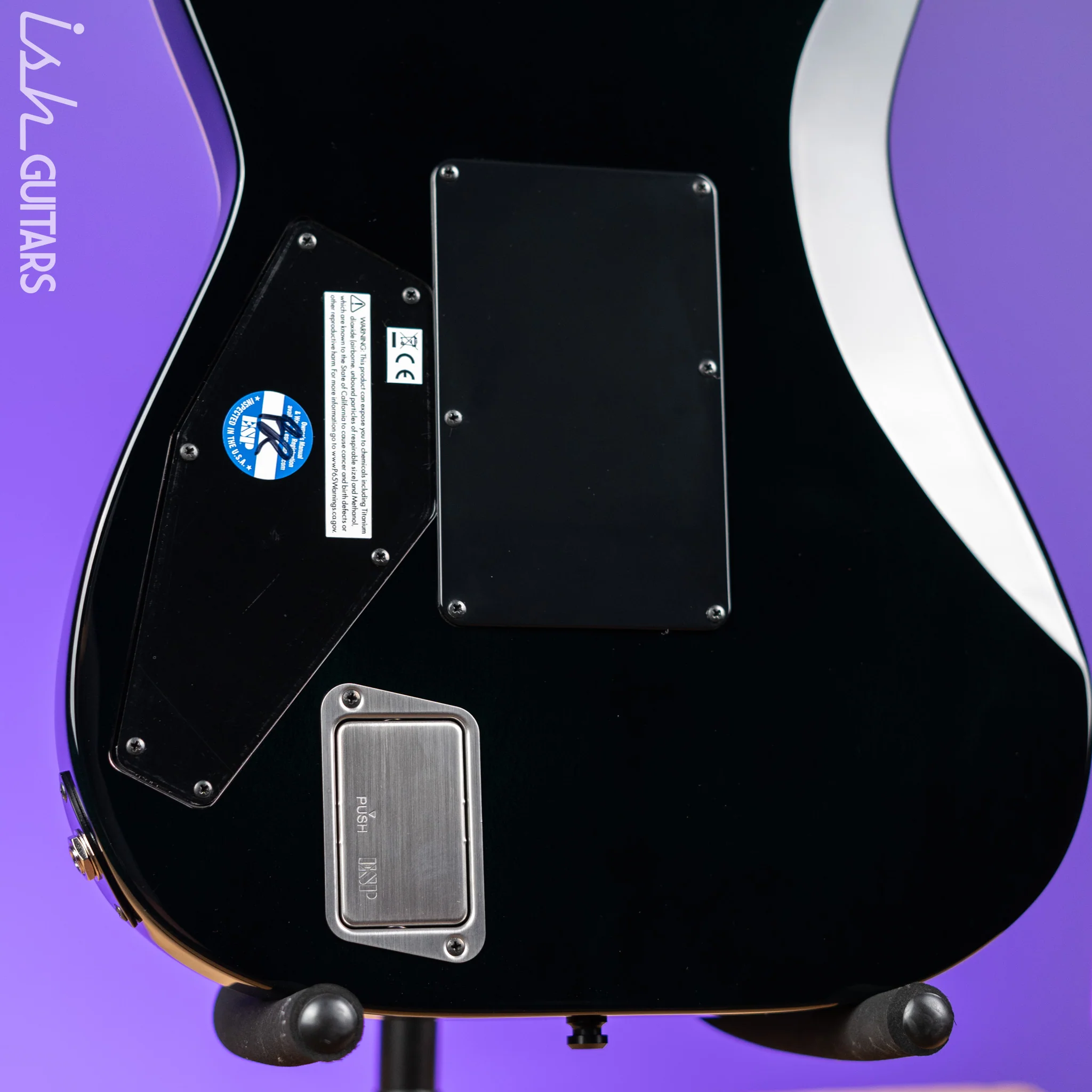 ESP E-II Horizon Floyd Rose 7 String Black Turquoise Burst - Image 9