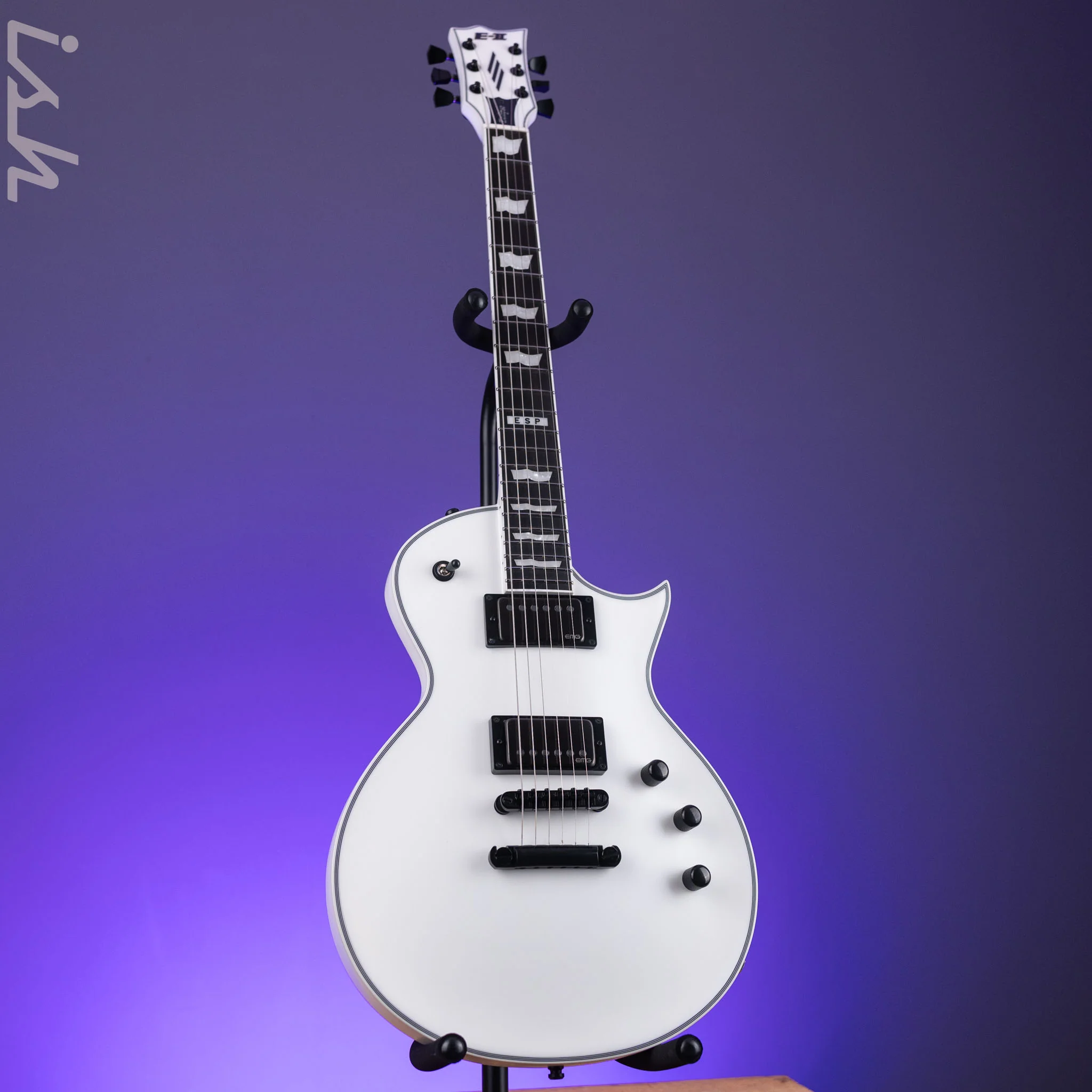 ESP Eclipse E-II Electric Guitar Snow White Satin - Image 2