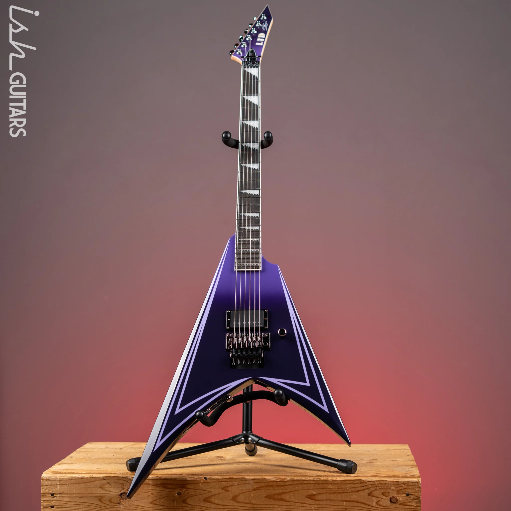ESP LTD Alexi Laiho Hexed Signature Electric Guitar Purple Fade Demo - Image 2