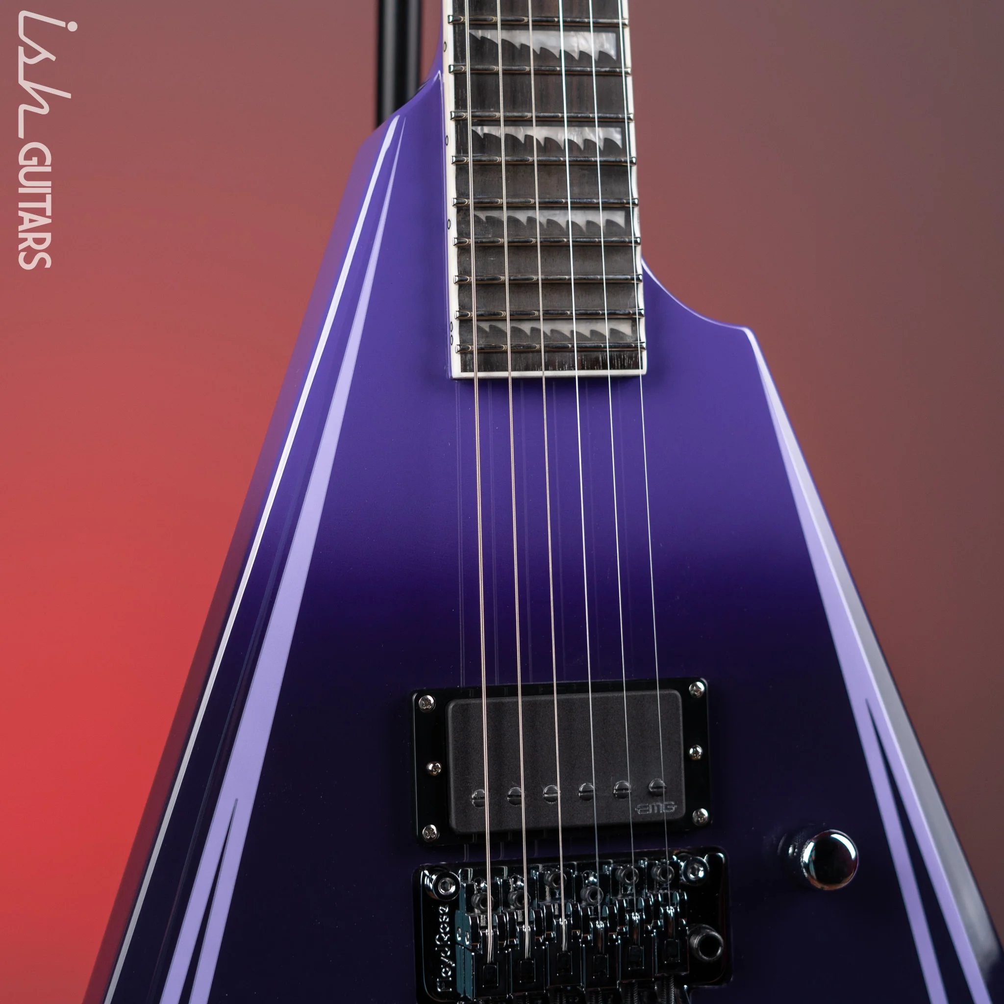 ESP LTD Alexi Laiho Hexed Signature Electric Guitar Purple Fade Demo - Image 3
