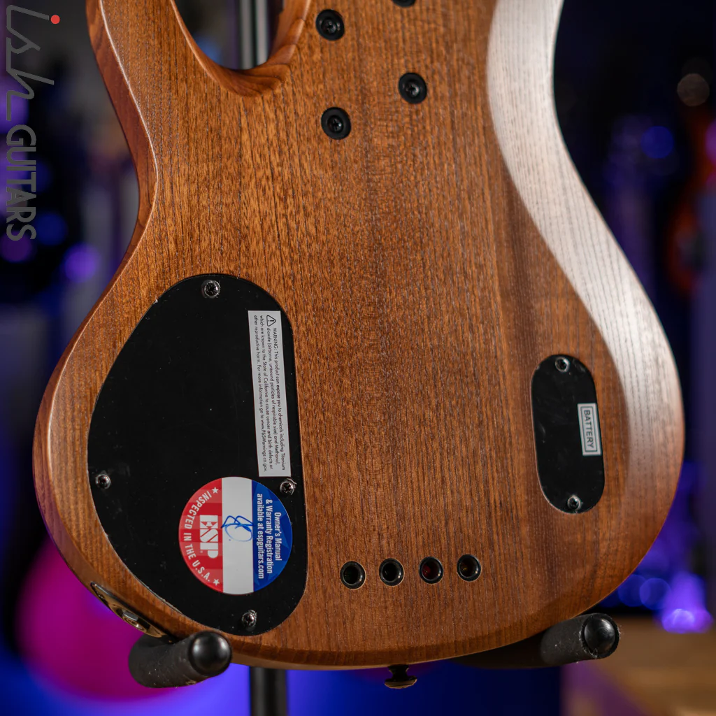 ESP LTD B-1004 Bass Bocote Top Natural Satin Demo - Image 10