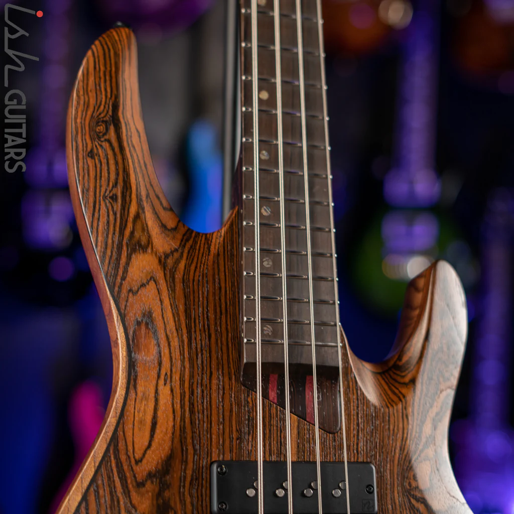 ESP LTD B-1004 Bass Bocote Top Natural Satin Demo - Image 4