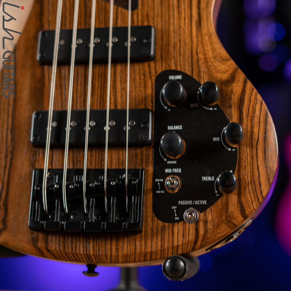 ESP LTD B-1005 5-String Bass Bocote Top Natural Satin Demo - Image 4