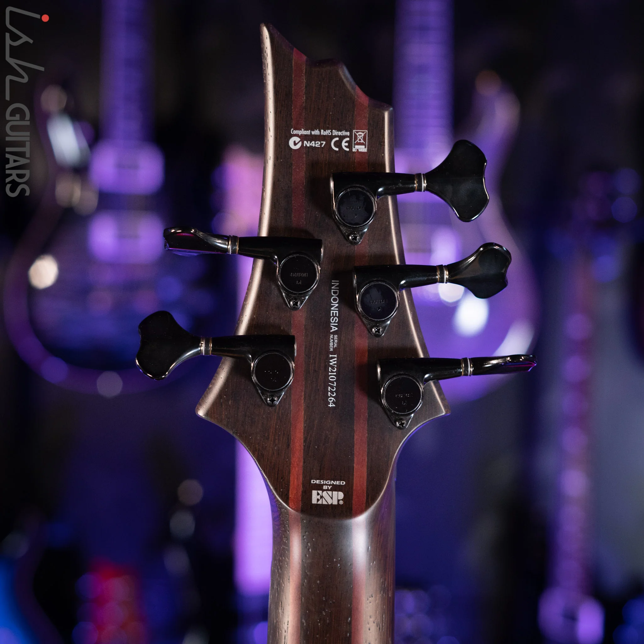 ESP LTD B1005MS Multi-Scale 5-String Bass Ziricote Top Natural Satin Demo - Image 10