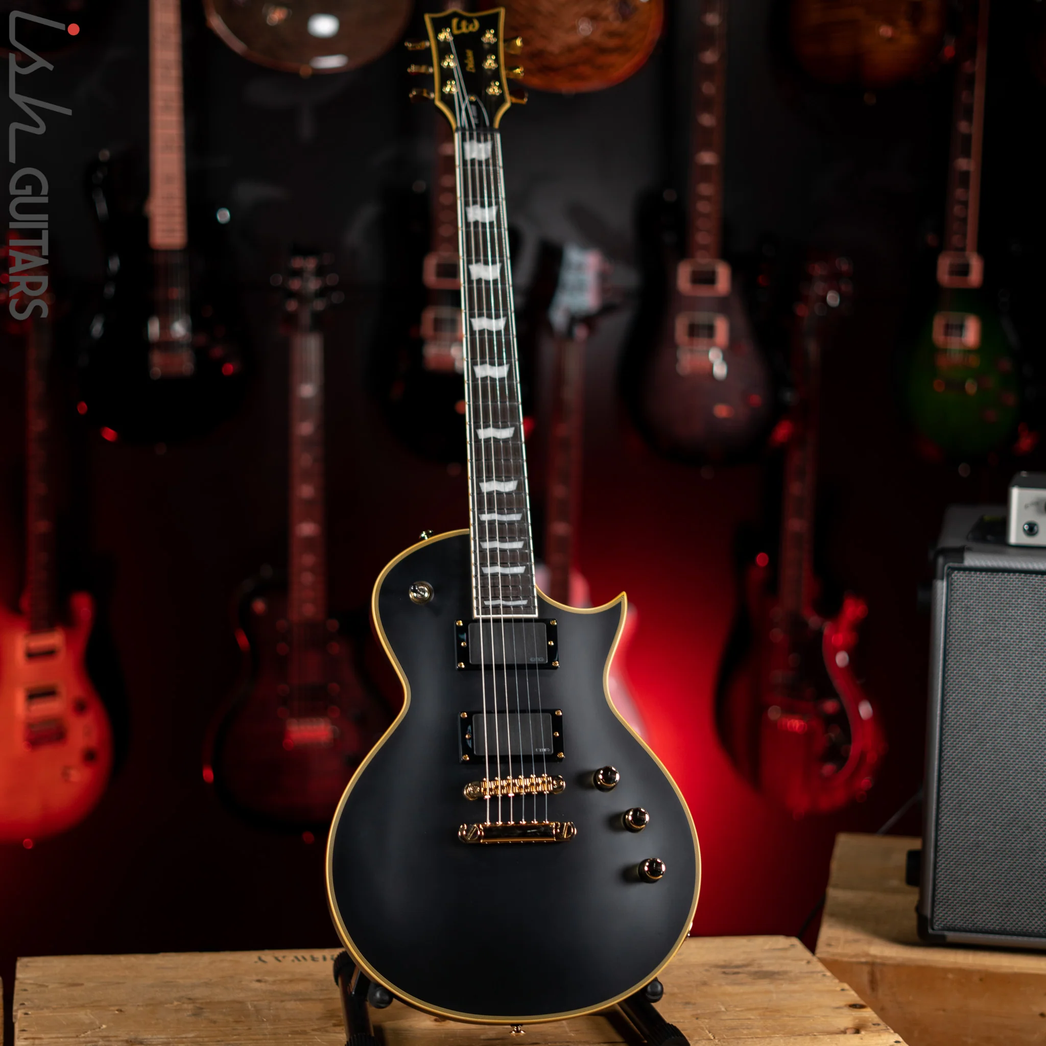 ESP LTD EC-1000 Electric Guitar Vintage Black Demo - Image 2