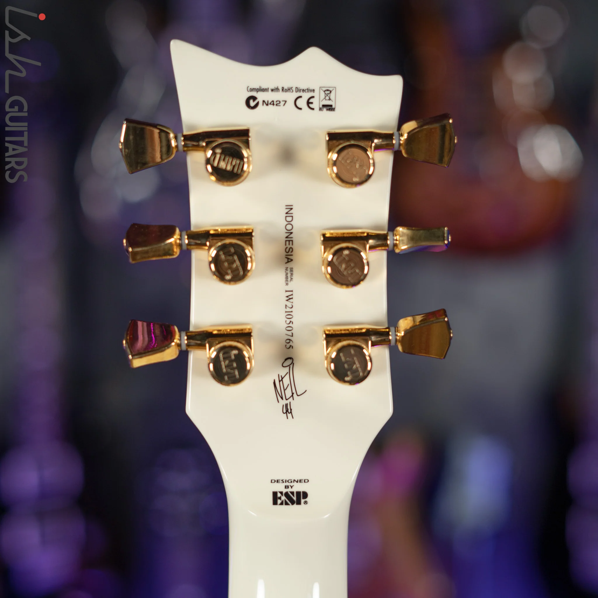 ESP LTD NW-44 Neil Westfall Signature Olympic White Demo - Image 10