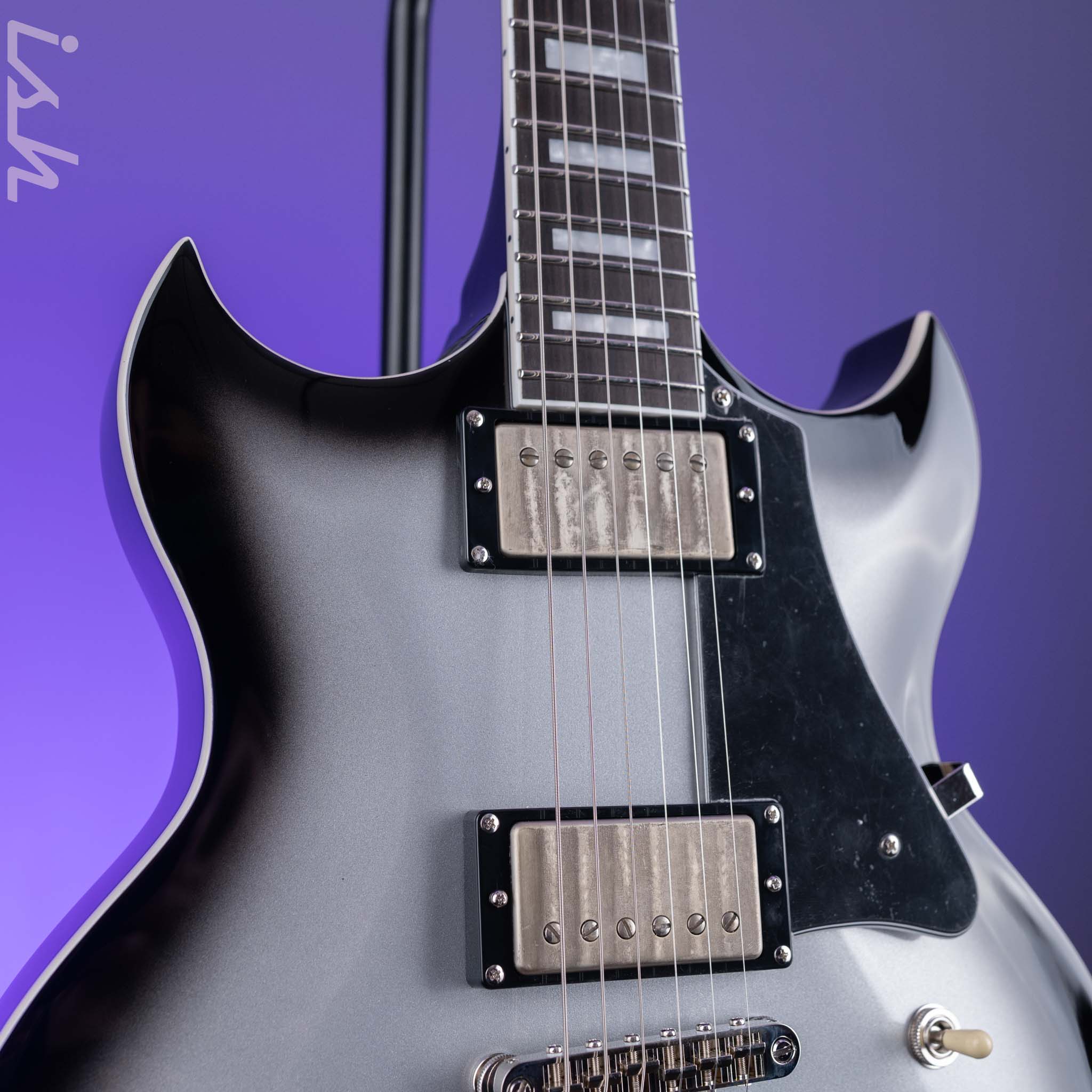 ESP LTD Royal Shiva Bill Kelliher Signature Silver Sunburst - Image 3