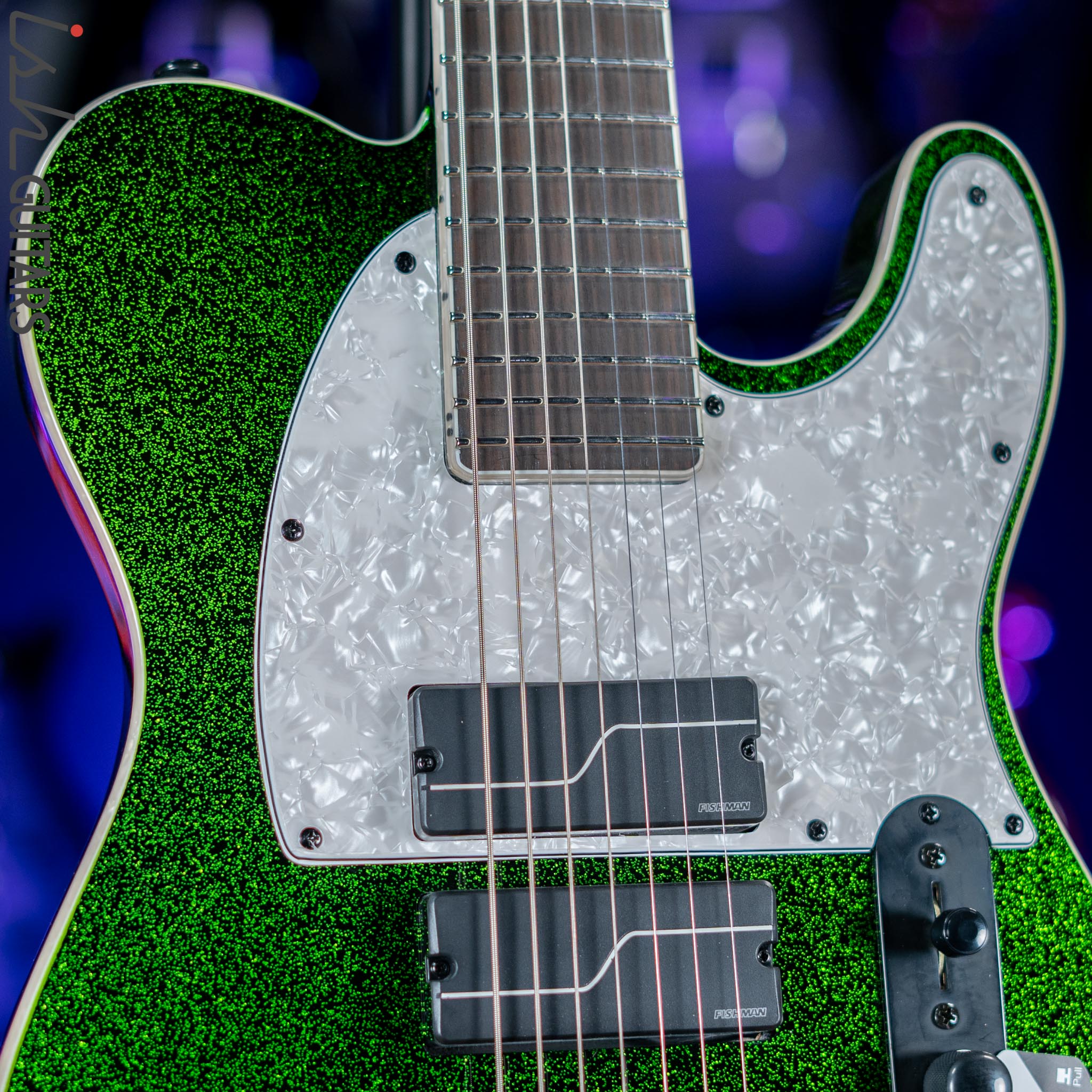 ESP LTD SCT-607 Baritone Green Sparkle Store Demo - Image 3