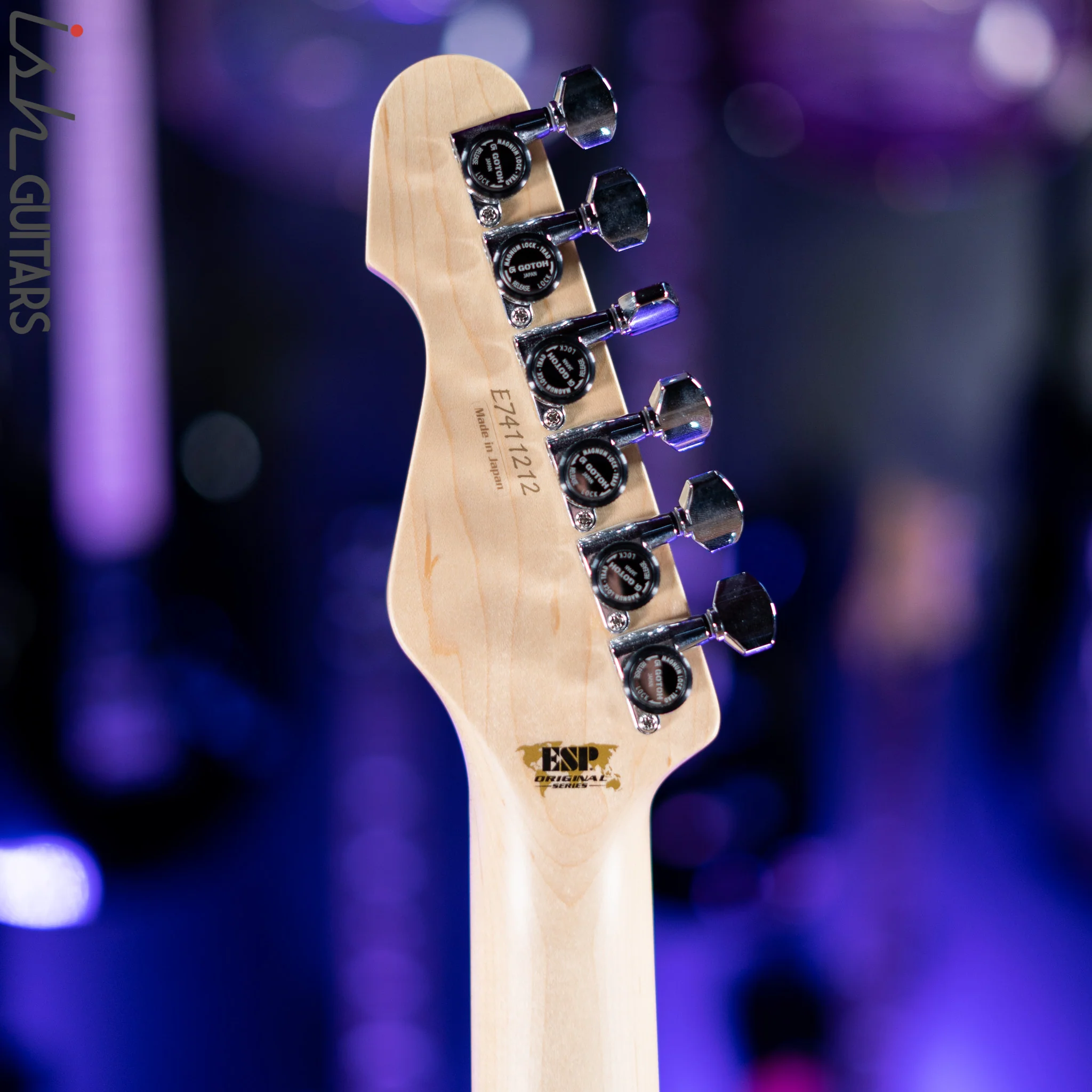 ESP Original Snapper CTM Drift Wood Indigo Purple with Blue Filler - Image 10