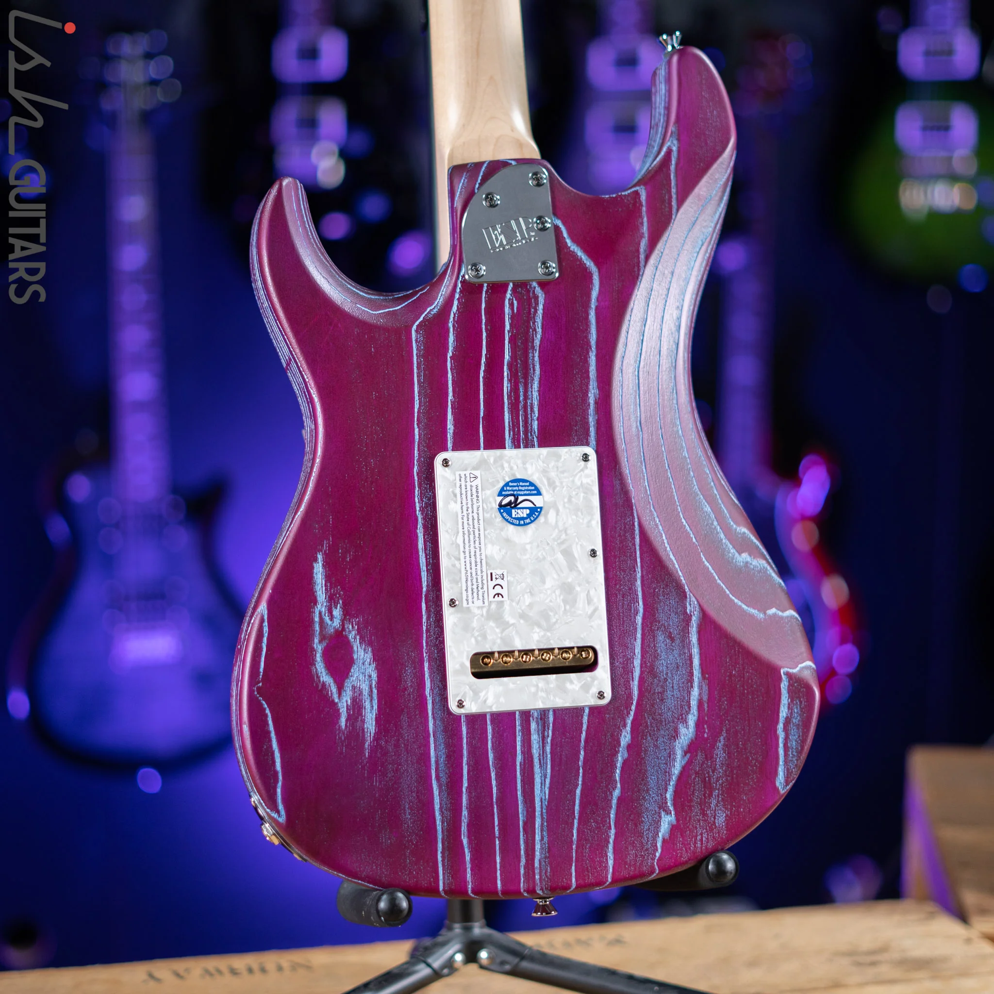ESP Original Snapper CTM Drift Wood Indigo Purple with Blue Filler - Image 7
