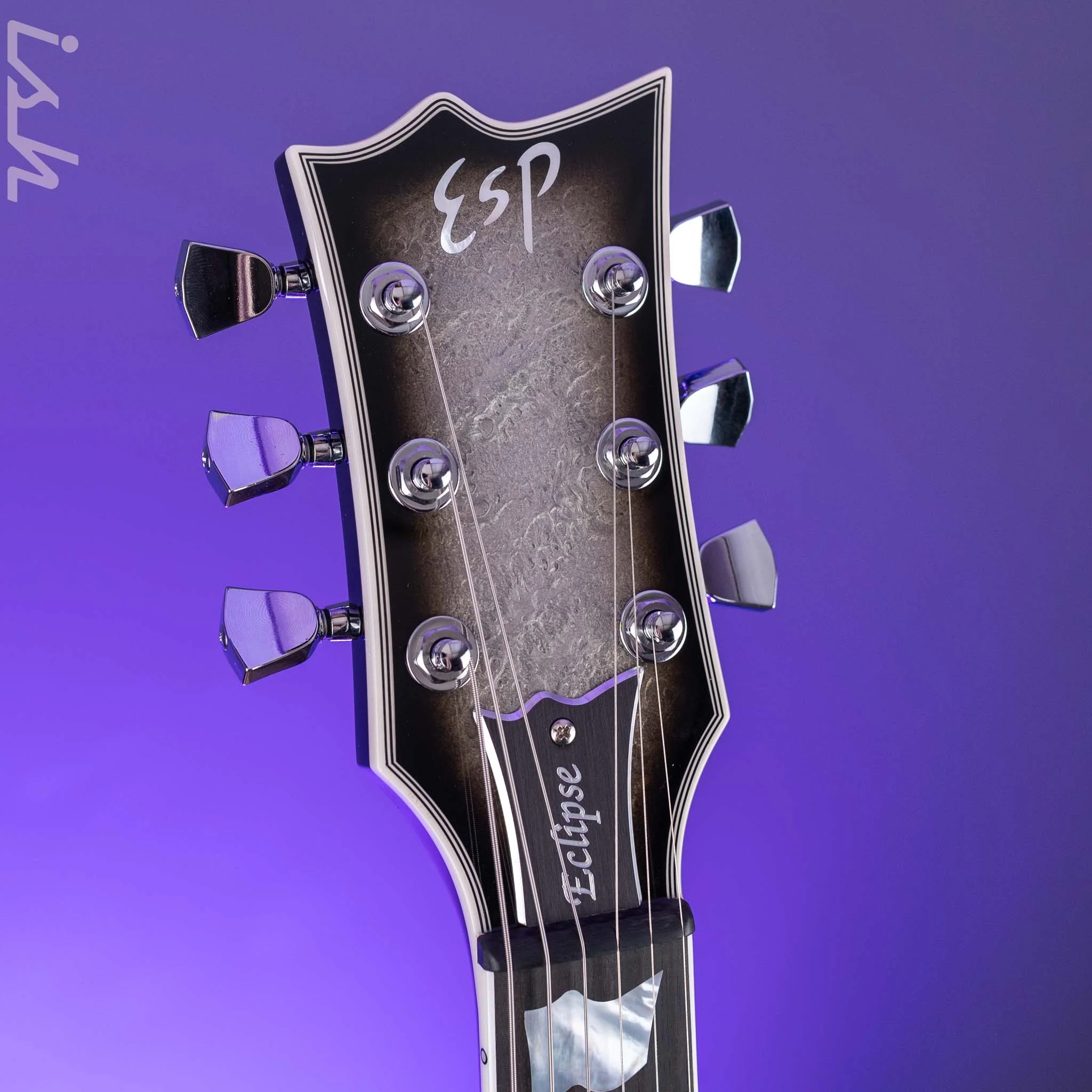 ESP Eclipse Custom Silver Liquid Metal Burst - Image 5