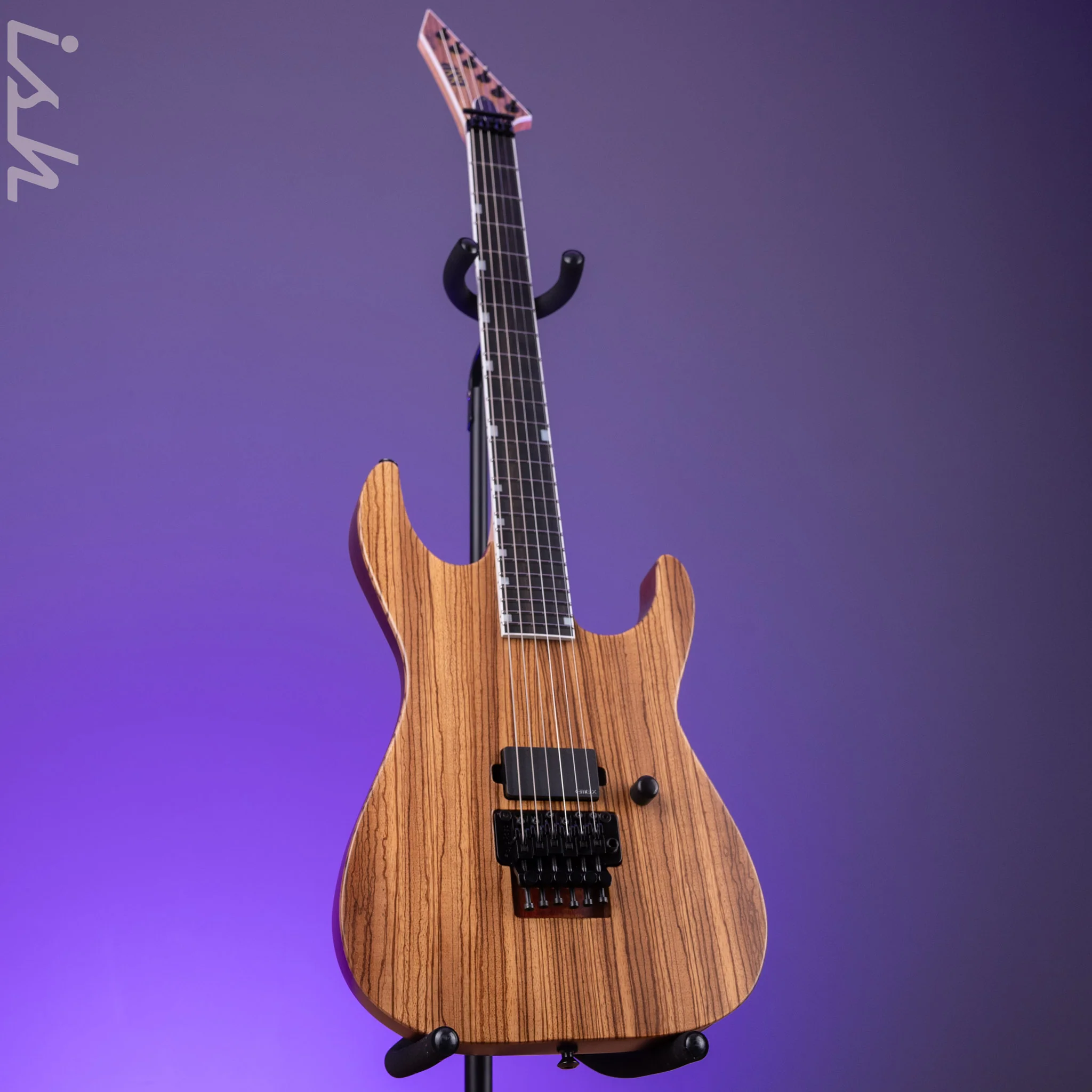 ESP USA M-I DX FR Satin Natural Zebrawood - Image 2