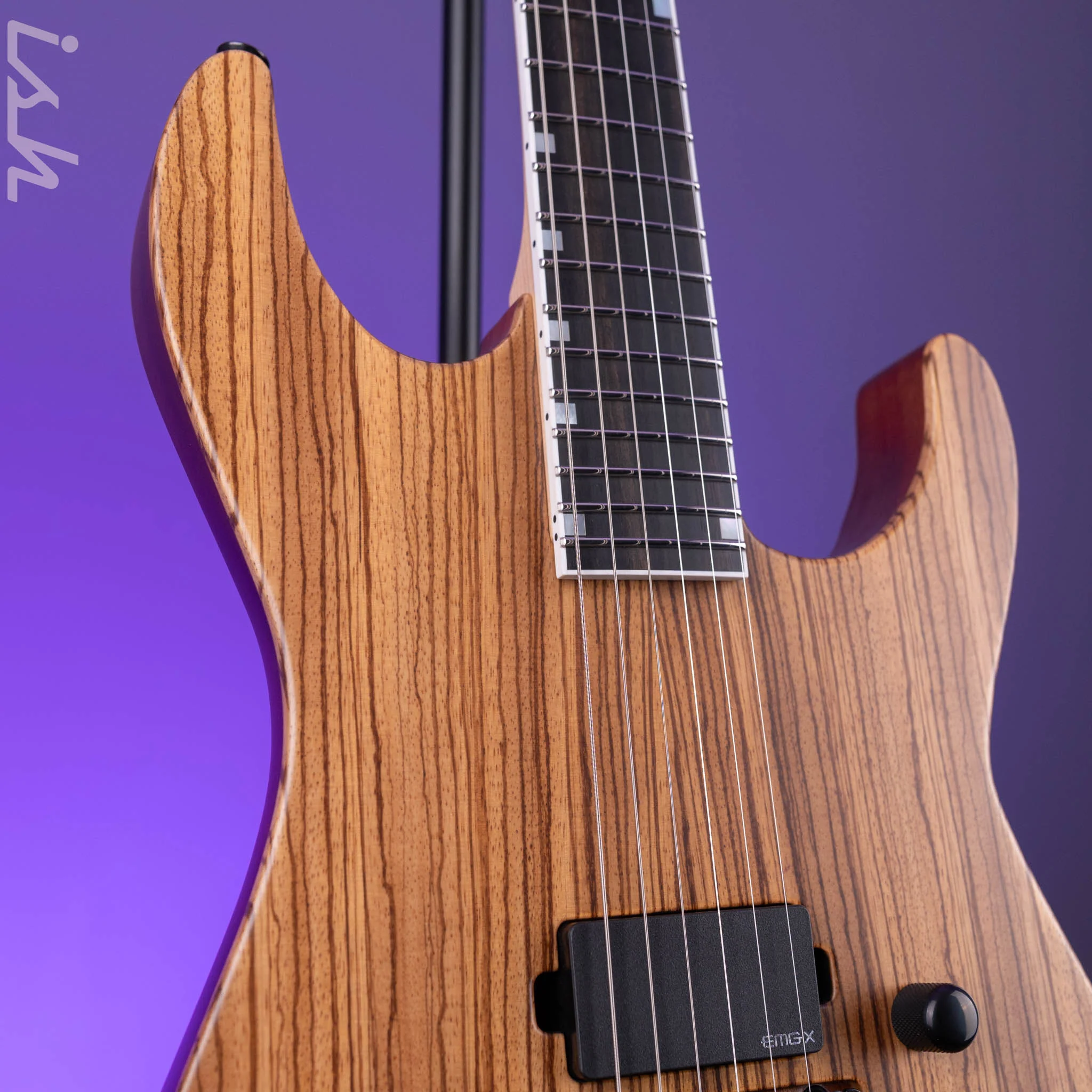 ESP USA M-I DX FR Satin Natural Zebrawood - Image 4