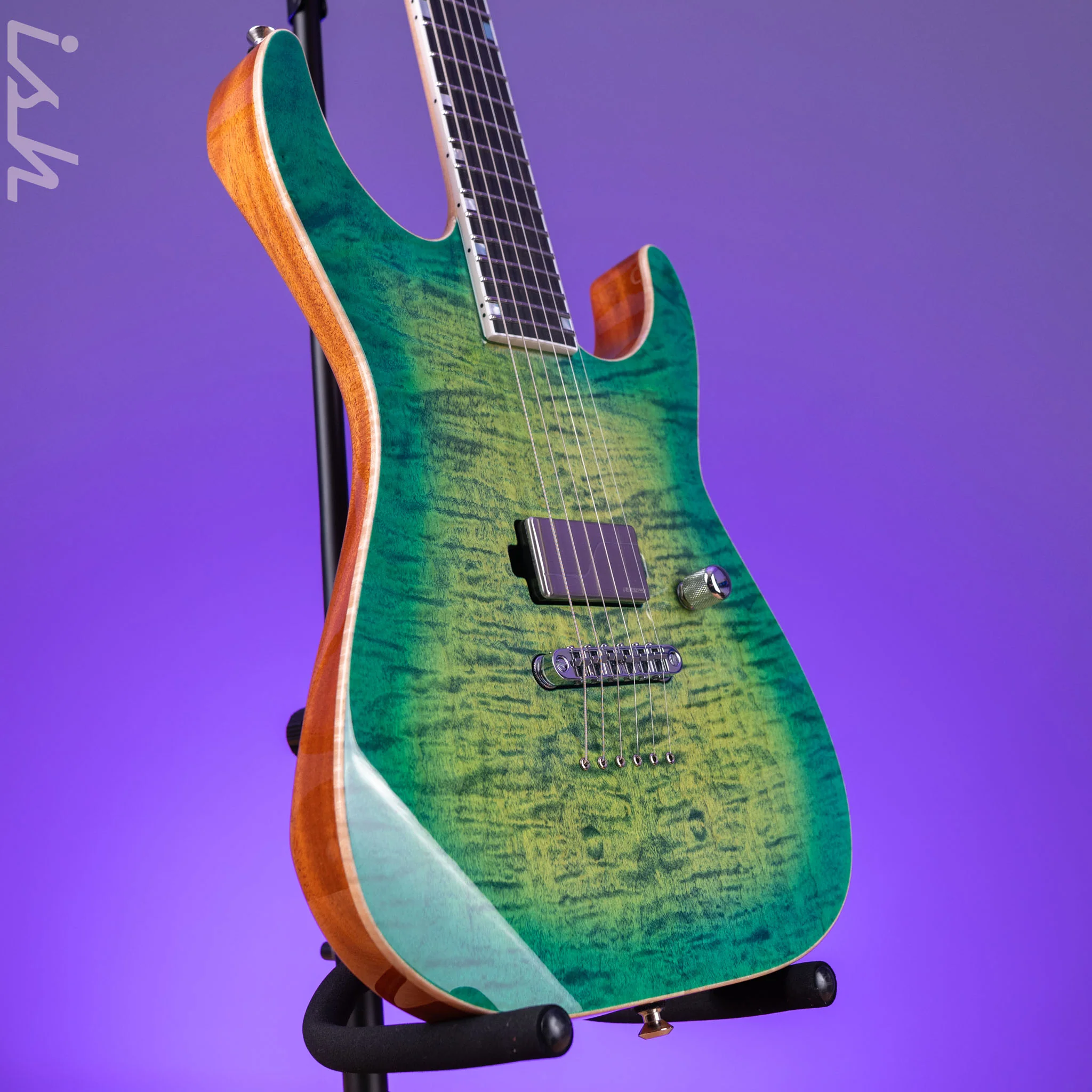 ESP USA M-I NTB NT Lime Burst Quilted Maple - Image 3