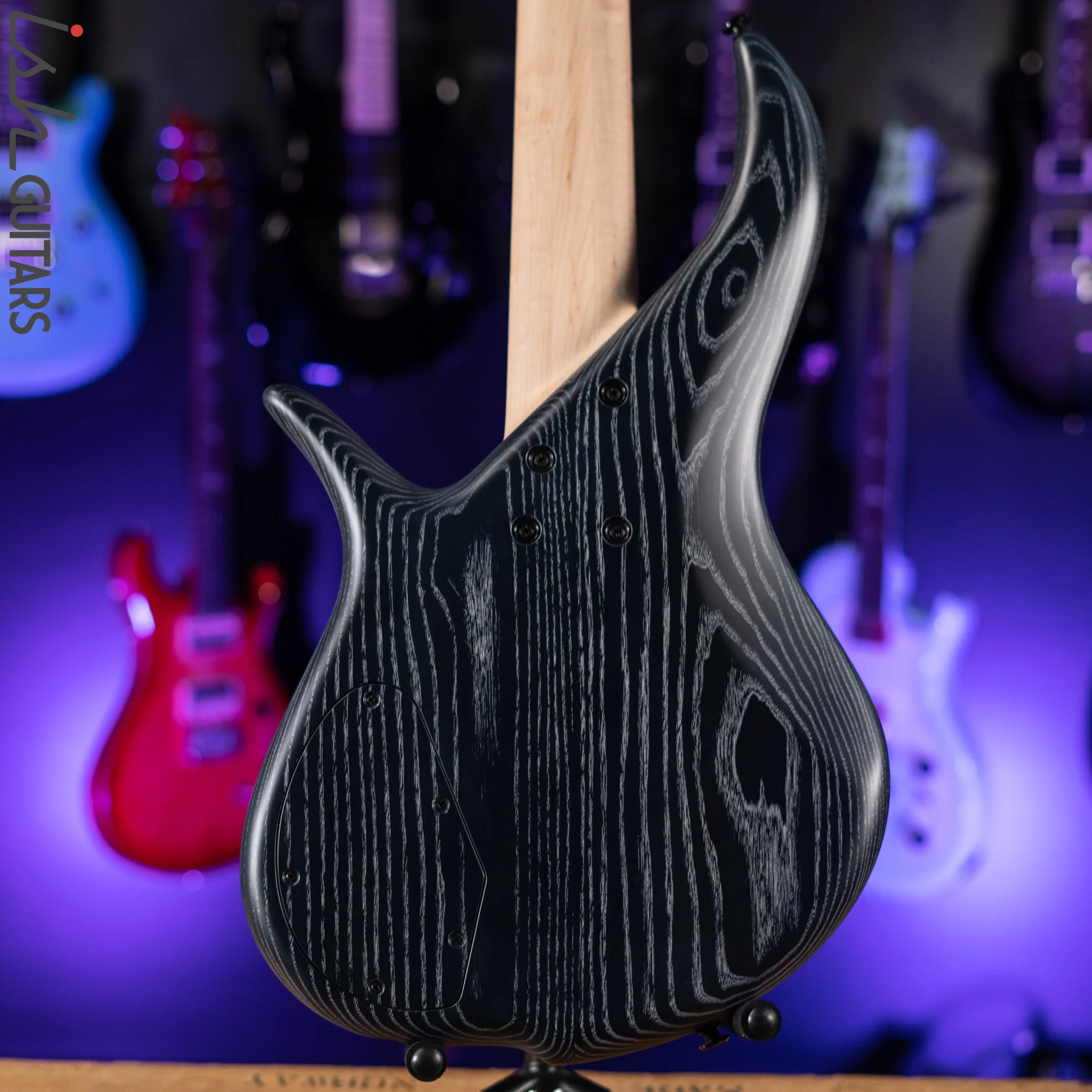 F Bass BN5 5-String Bass Black and White Ceruse - Image 8
