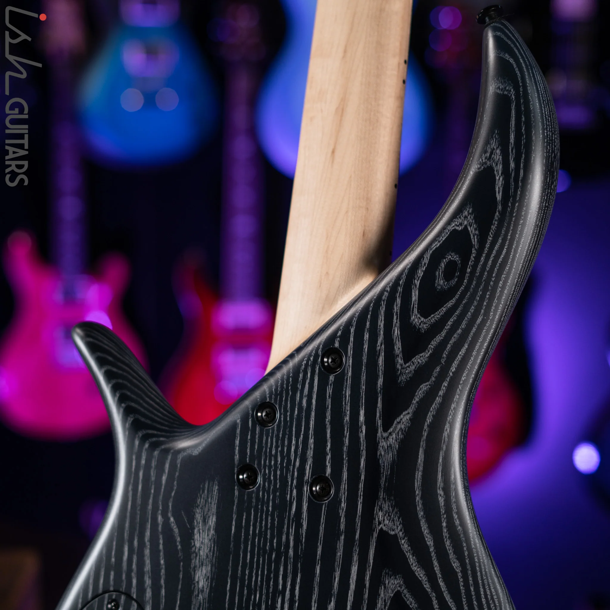 F Bass BN5 5-String Bass Black and White Ceruse - Image 9