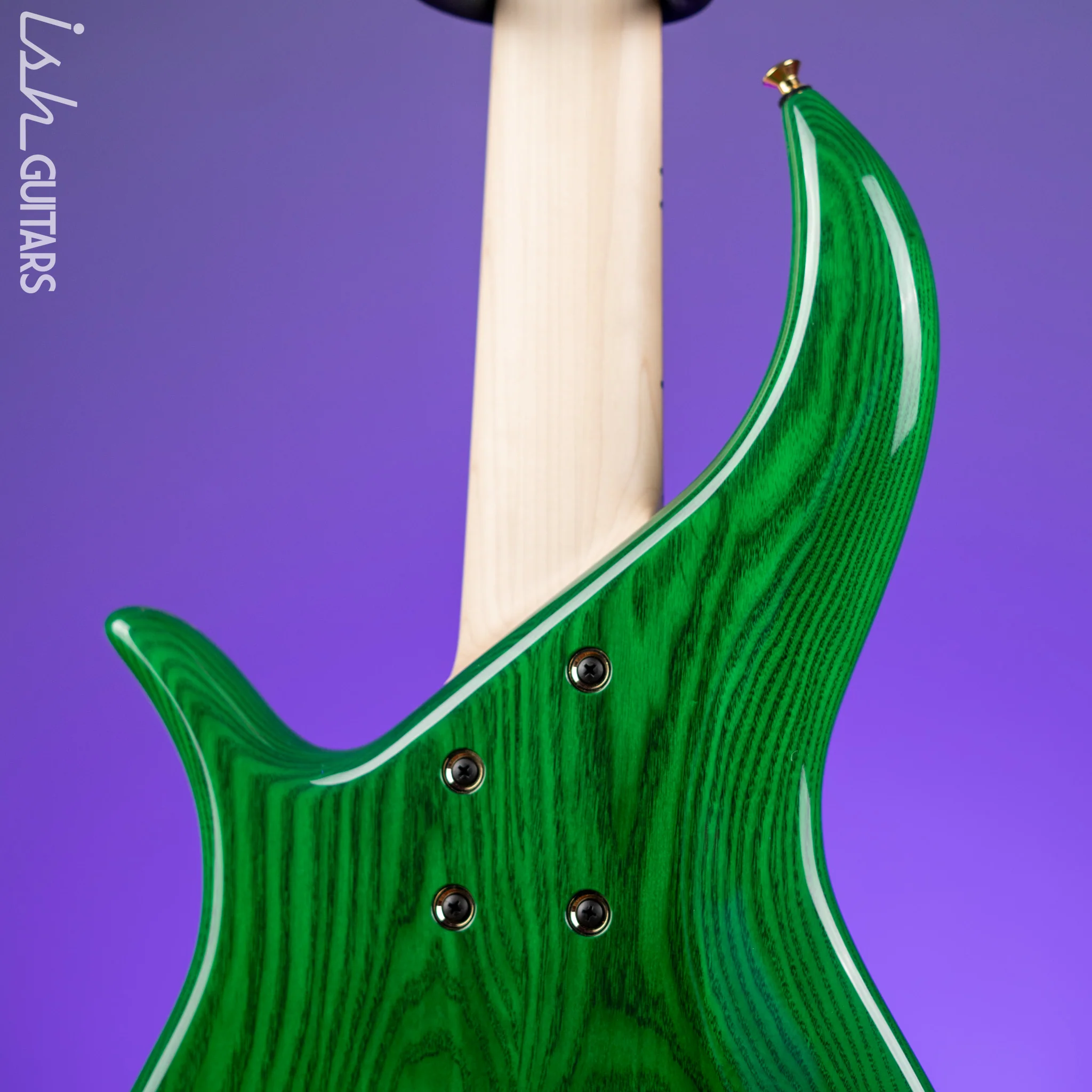 F Bass Deluxe BN5 5-String Bass Transparent Green - Image 9