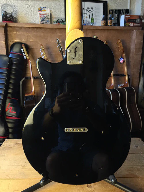 Fano Standard SP6 Bull Black Les Paul Jr Style USA Made Lightly Aged w Free Gig Bag - Image 7