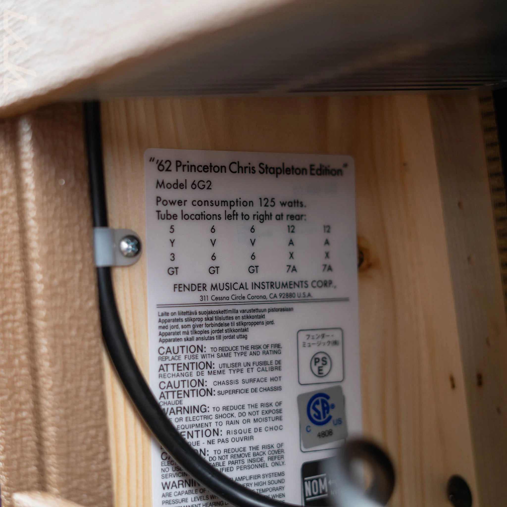 Fender '62  Princeton® Combo Amplifier Chris Stapleton Edition - Image 8