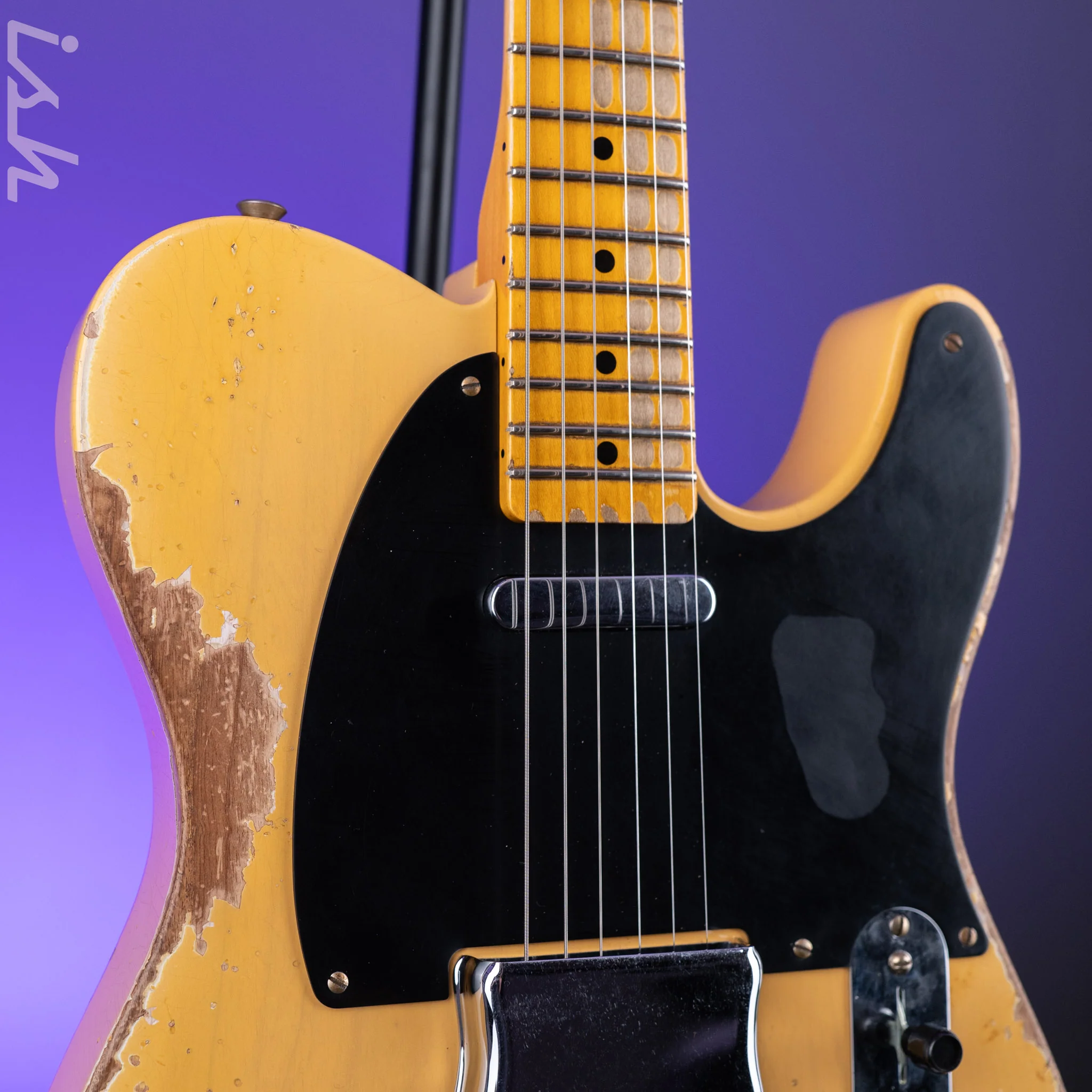 2023 Fender Custom Shop 1950 Double Esquire Heavy Relic Nocaster Blonde - Image 3