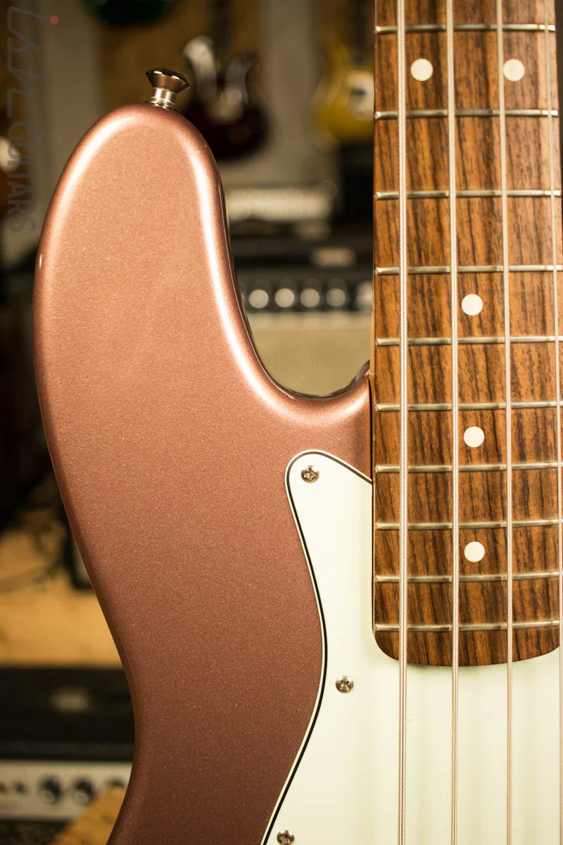 2003 Fender Jazz Bass FSR Burgundy Mist Metallic MIM #37 - Image 4