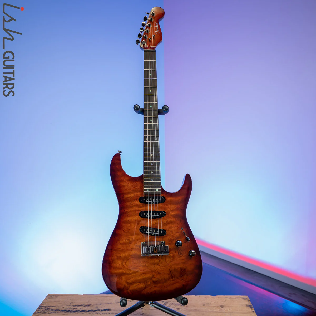 Fender Showmaster Quilt Bubinga Top SSS - Image 2