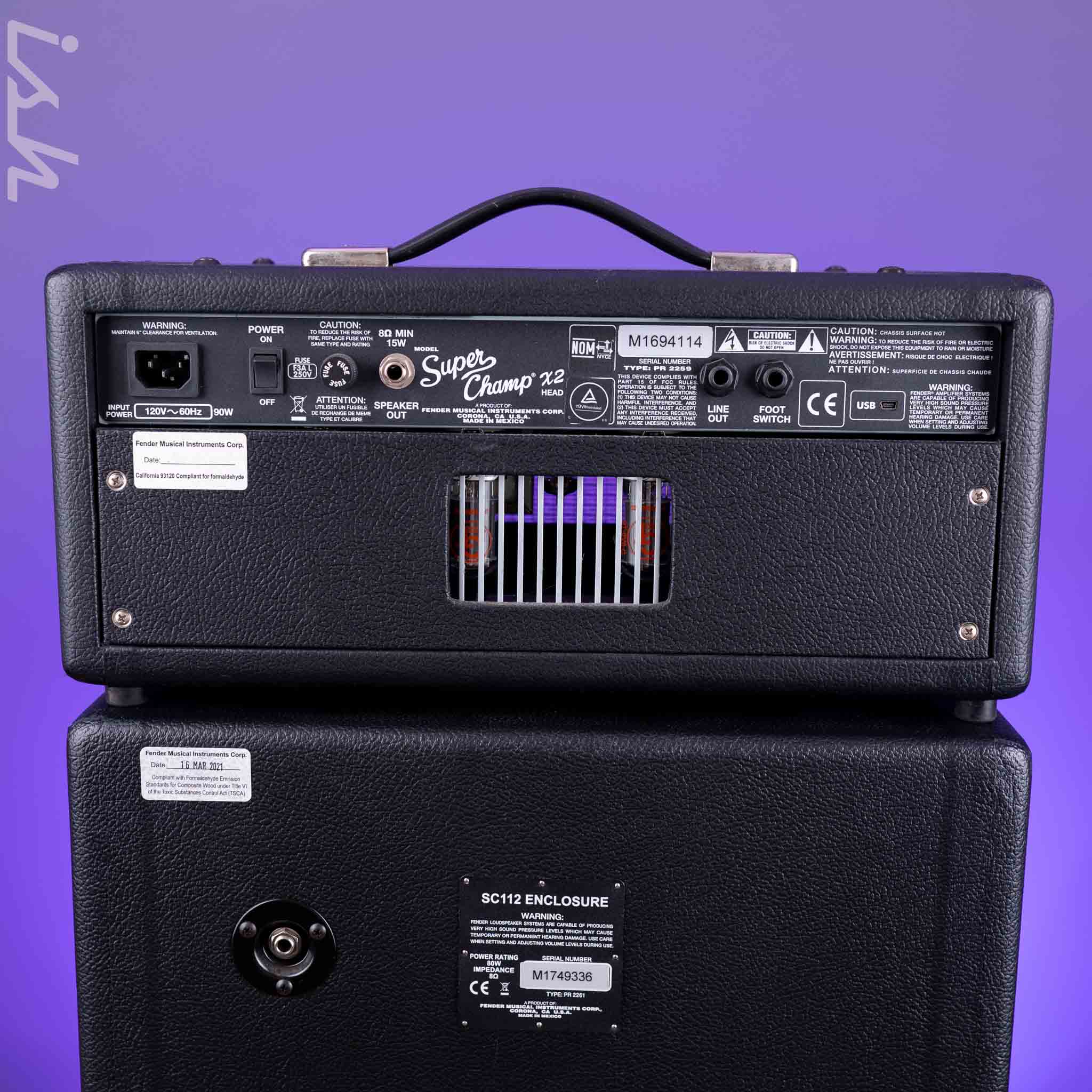 Fender Super Champ x2 Vintage Modified Tube Amplifier w/ Fender SC112 Cabinet - Image 6