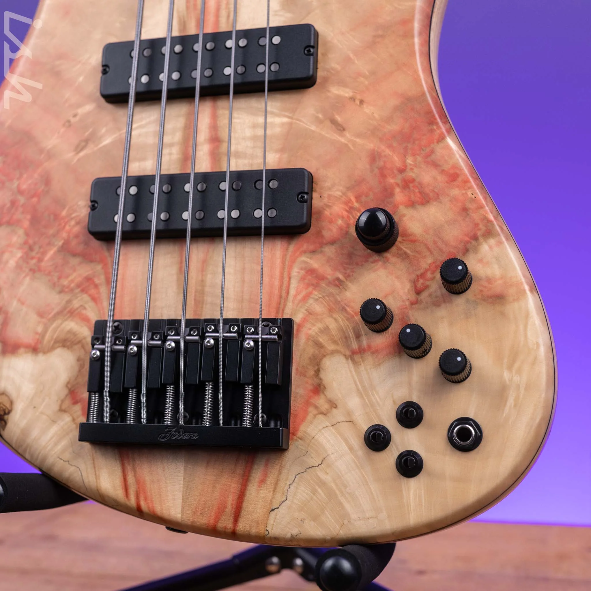 Fodera 40th Anniversary Emperor Deluxe 5-String Bass Natural Japanese Maple - Image 4