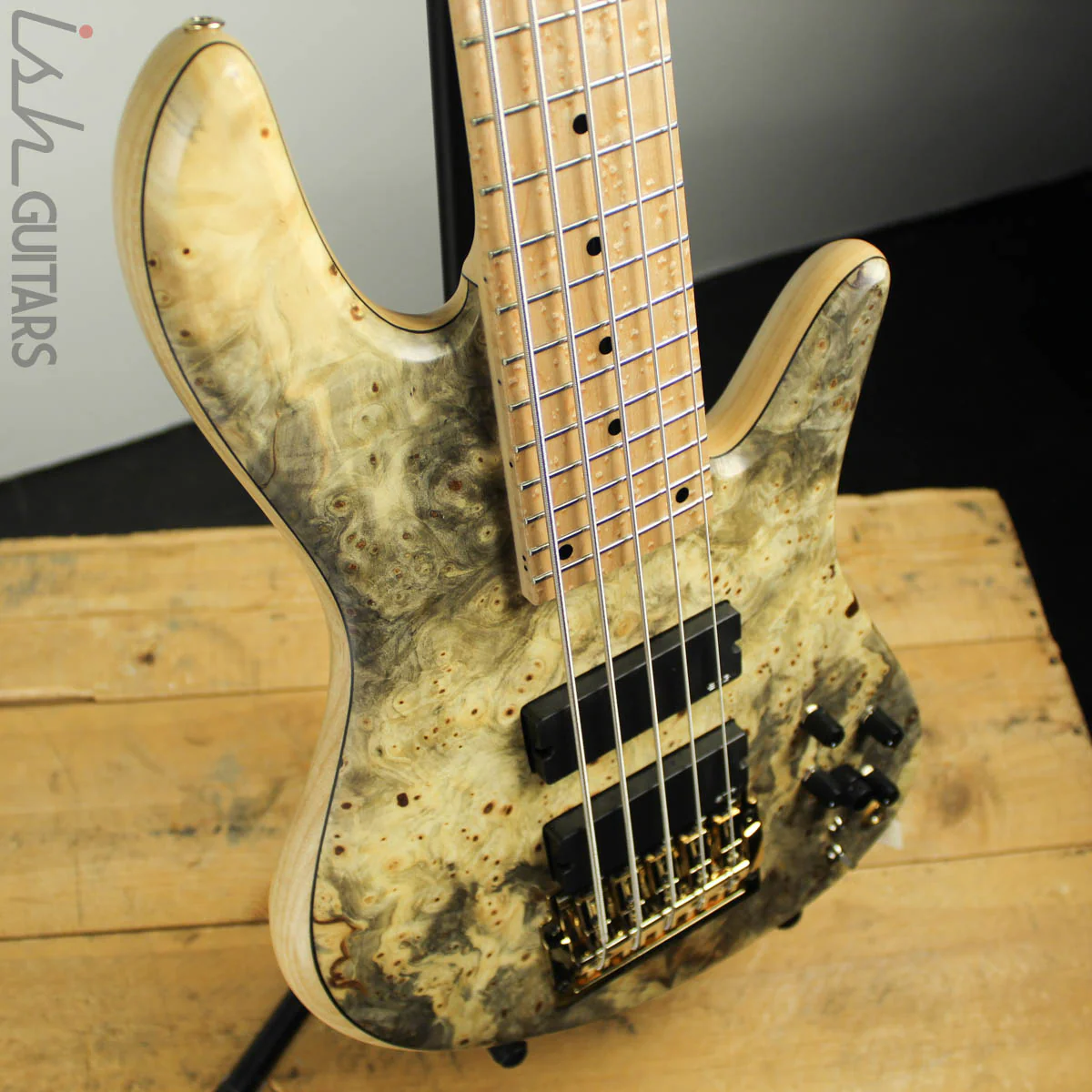 2016 Fodera Emperor Deluxe 5-String Buckeye Burl RARE Bass Tremolo - Image 6