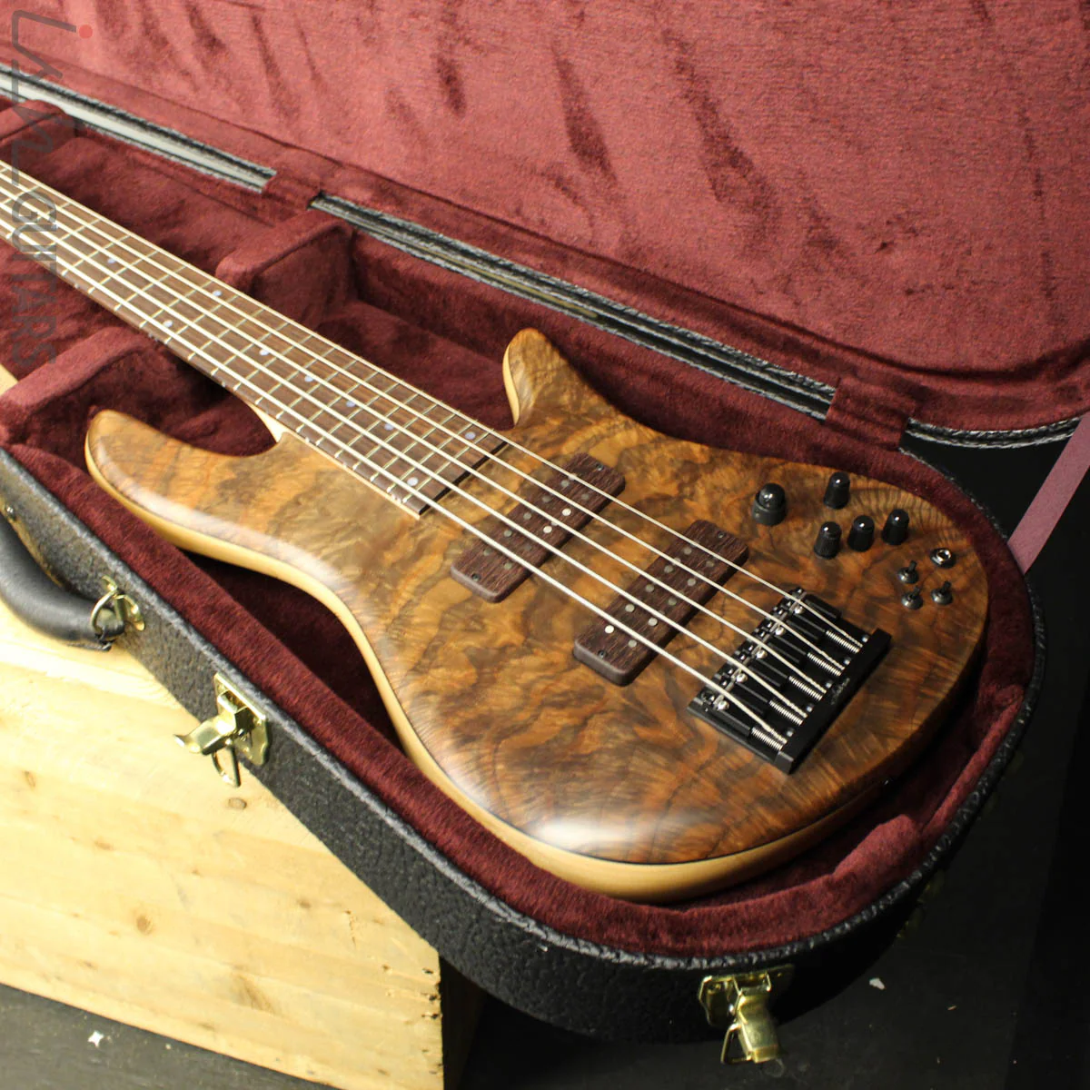 Fodera Emporer Bolt-on NAMM 2019 Bass Walnut Feather Crotch Top - Image 12