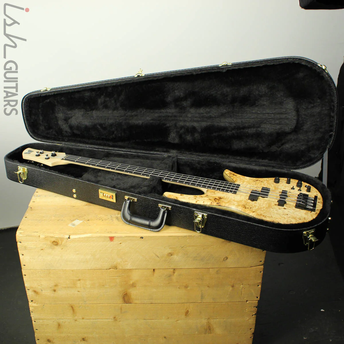 Fodera Monarch 4 Standard Special Poplar Burl Bass - Image 13