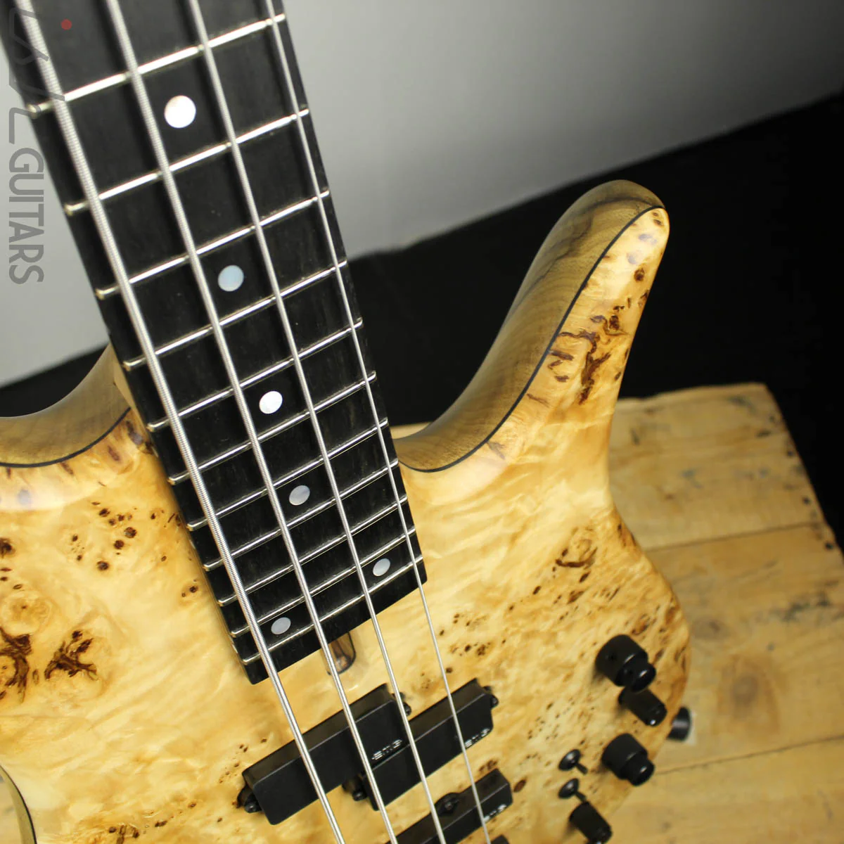Fodera Monarch 4 Standard Special Poplar Burl Bass - Image 5