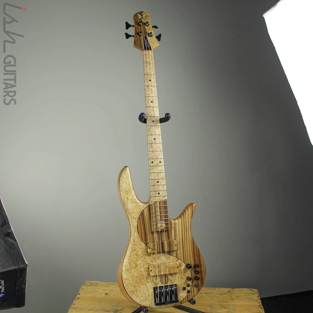 Fodera Yin Yang Deluxe Monarch NAMM 2019 Bass Masur Birch Zebrawood Top - Image 2