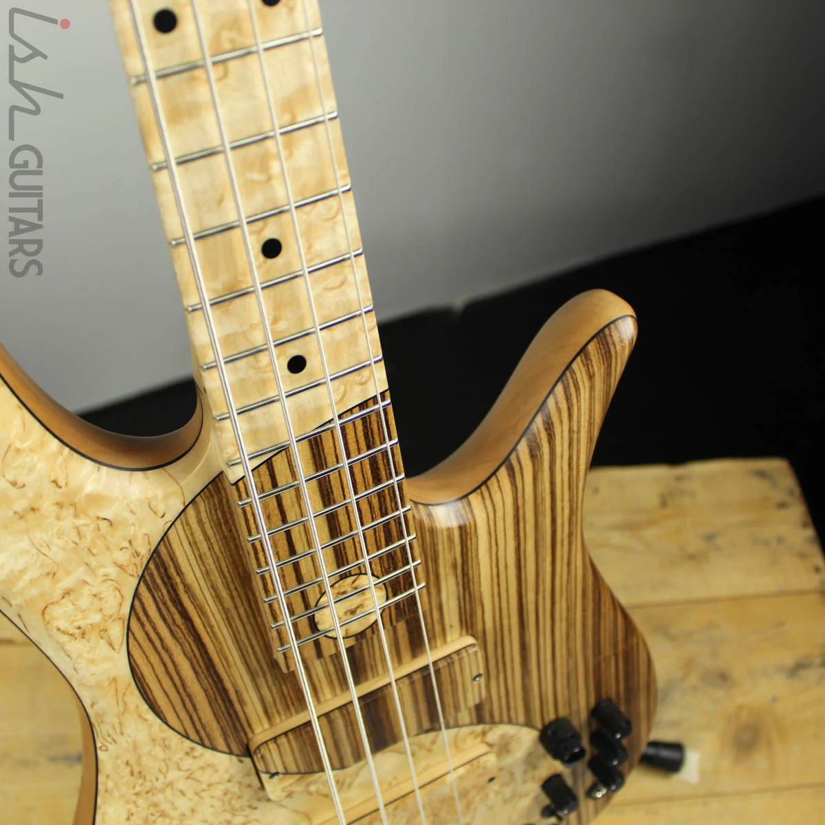 Fodera Yin Yang Deluxe Monarch NAMM 2019 Bass Masur Birch Zebrawood Top - Image 6