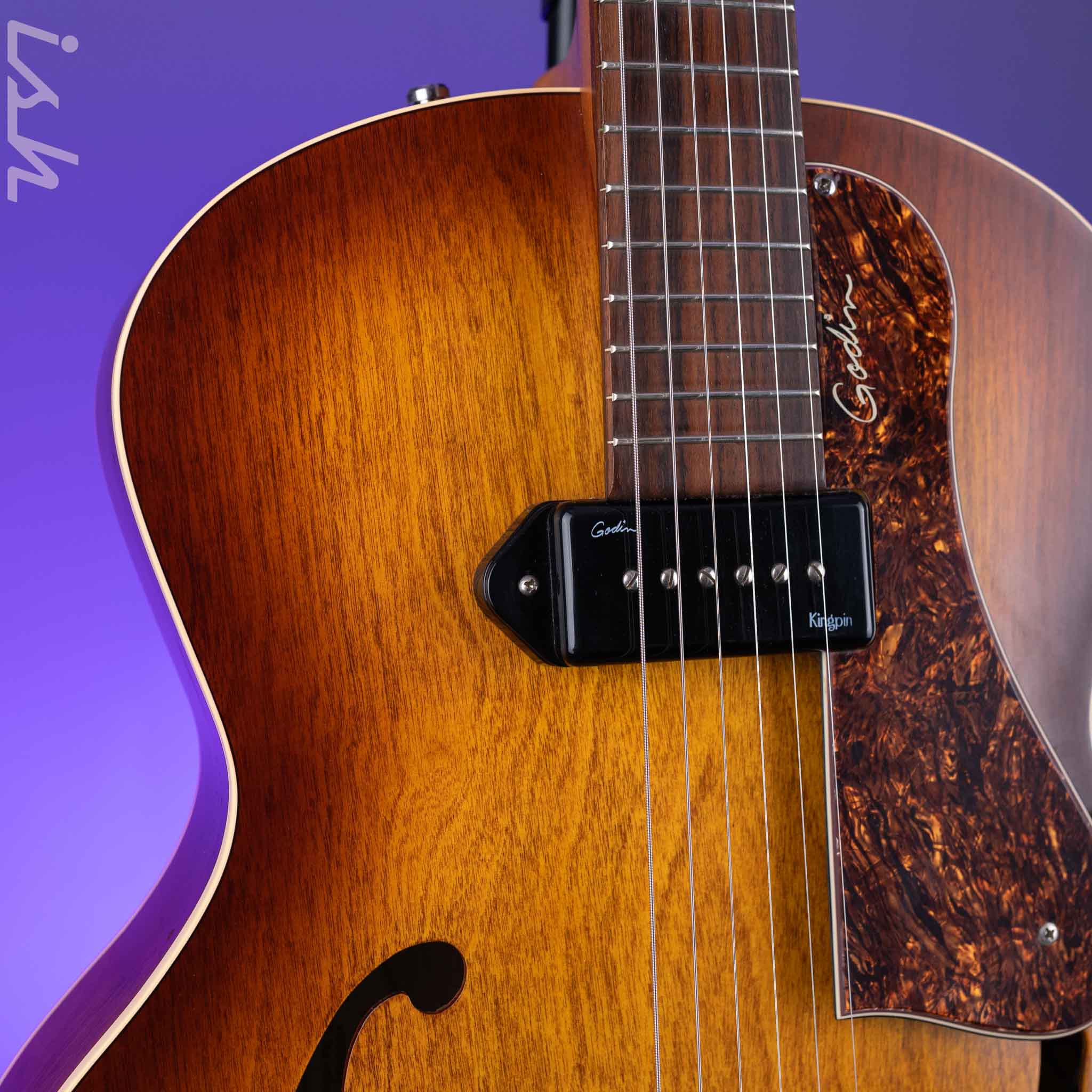 Godin 5th Avenue Kingpin P90 Cognac Burst - Image 2