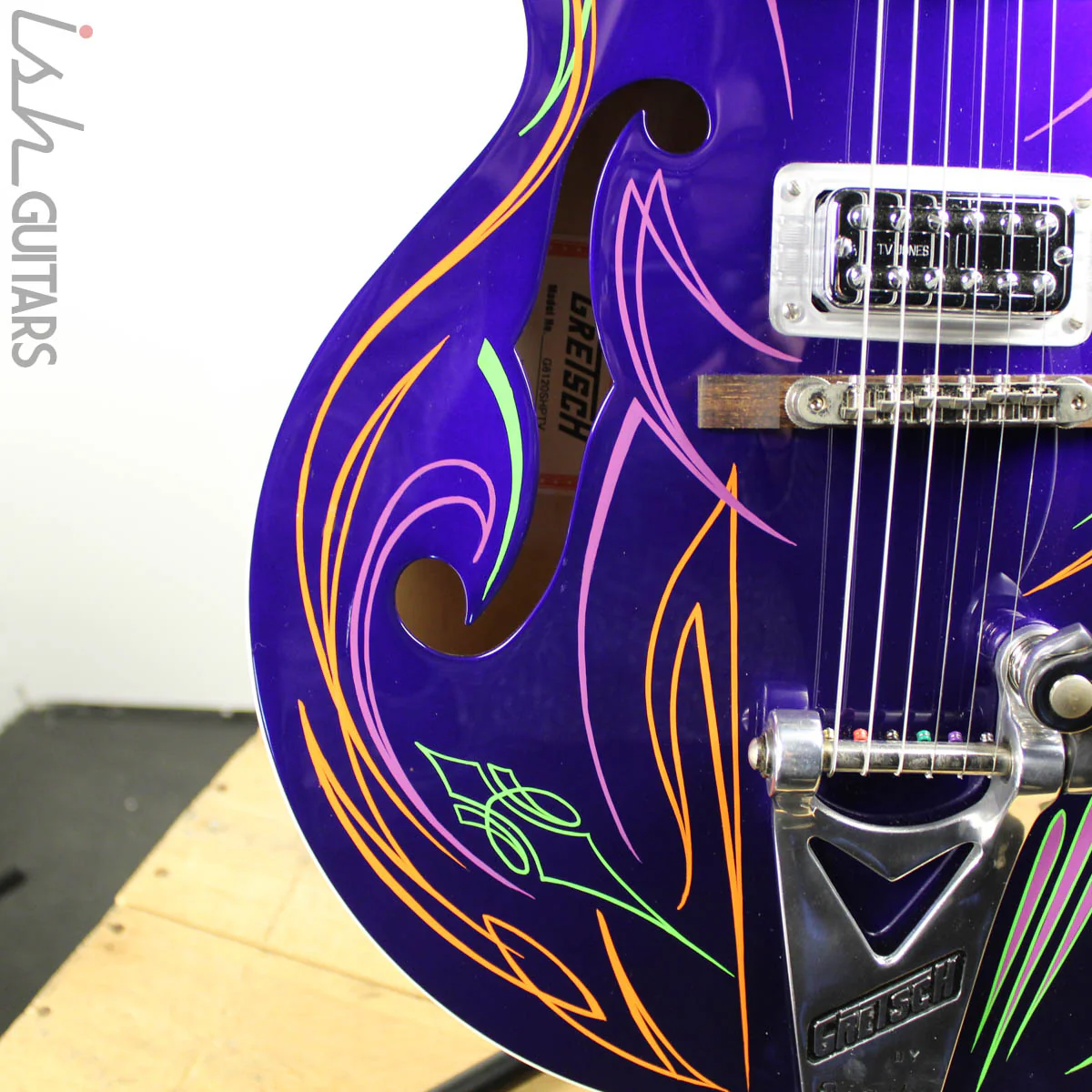 2011 Gretsch Brian Setzer Hot Rod Purple Pinstripe - Image 4