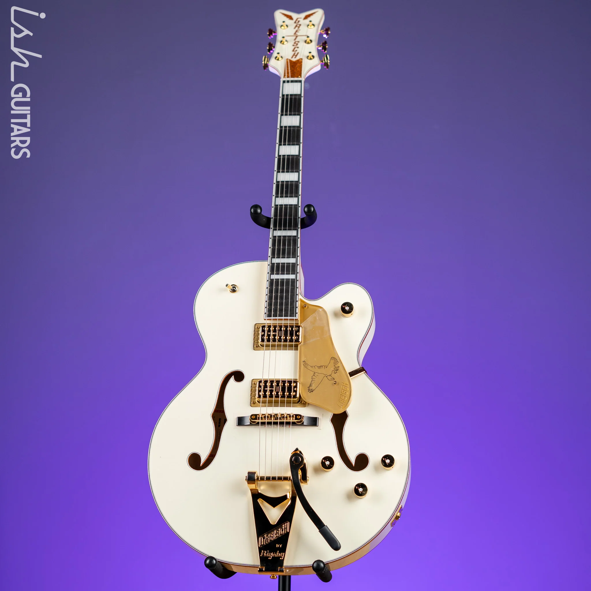 Gretsch G6136T-MGC Michael Guy Chislett Signature Falcon with Bigsby Vintage White - Image 2