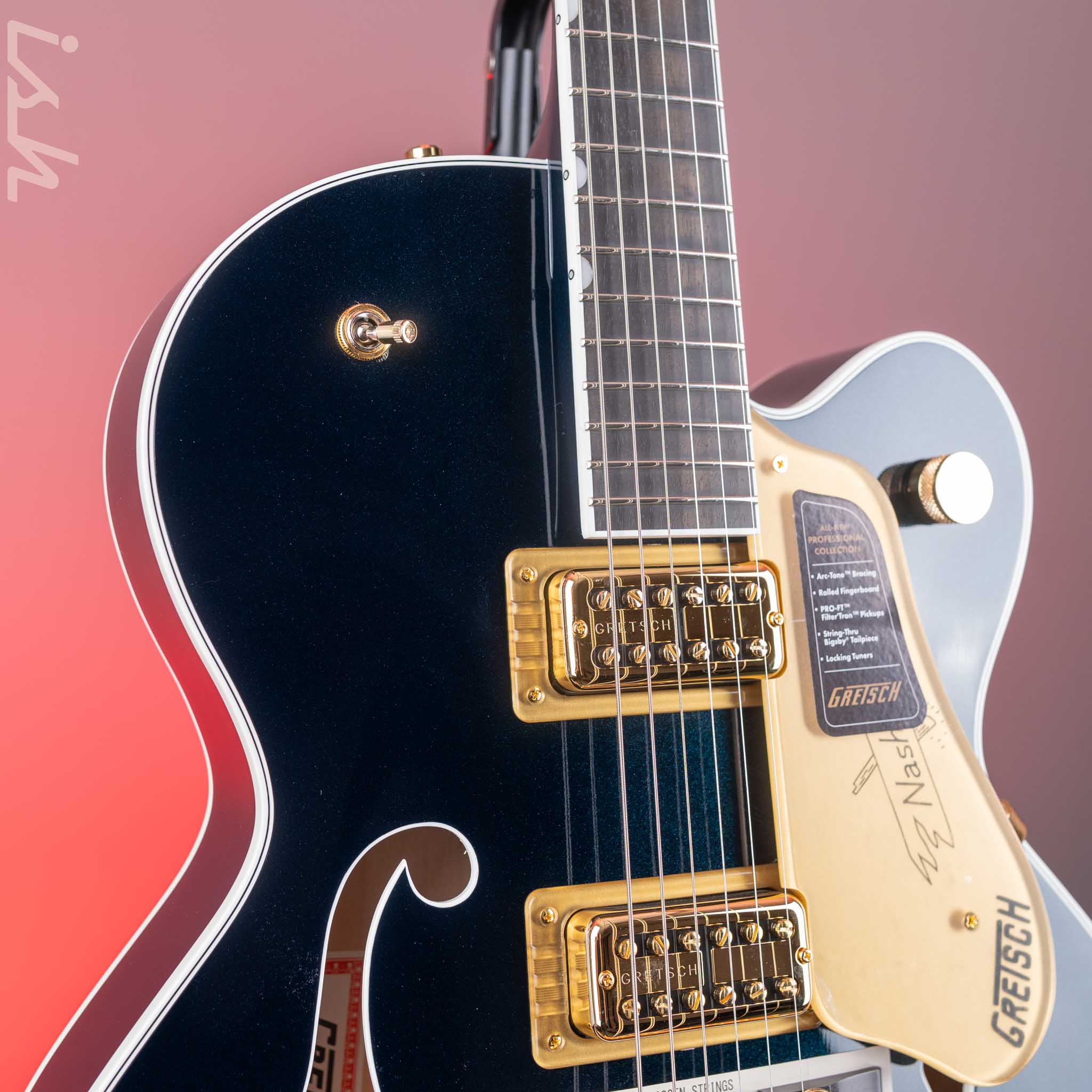 Gretsch Nashville® Hollow Body w/ String-Thru Bigsby® Midnight Sapphire Demo - Image 4