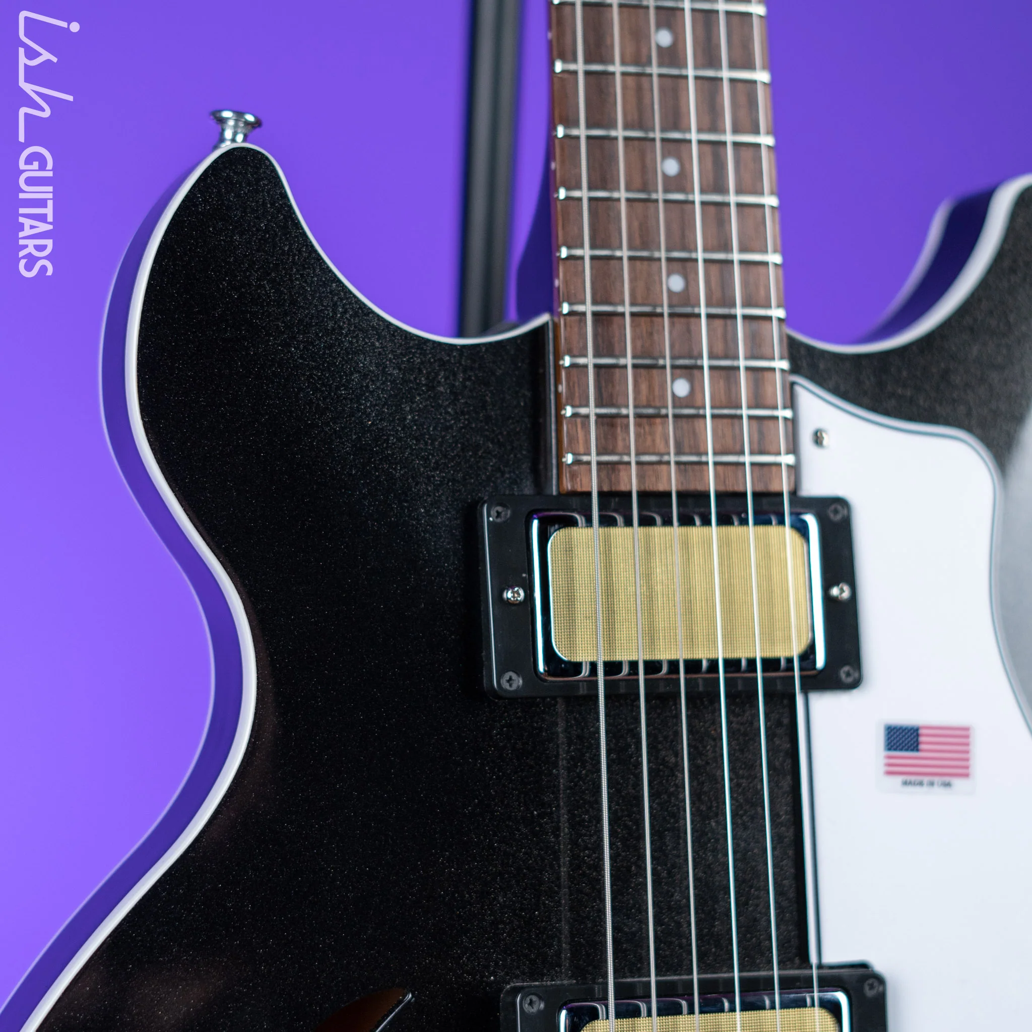Harmony Standard Comet Electric Guitar Space Black - Image 3
