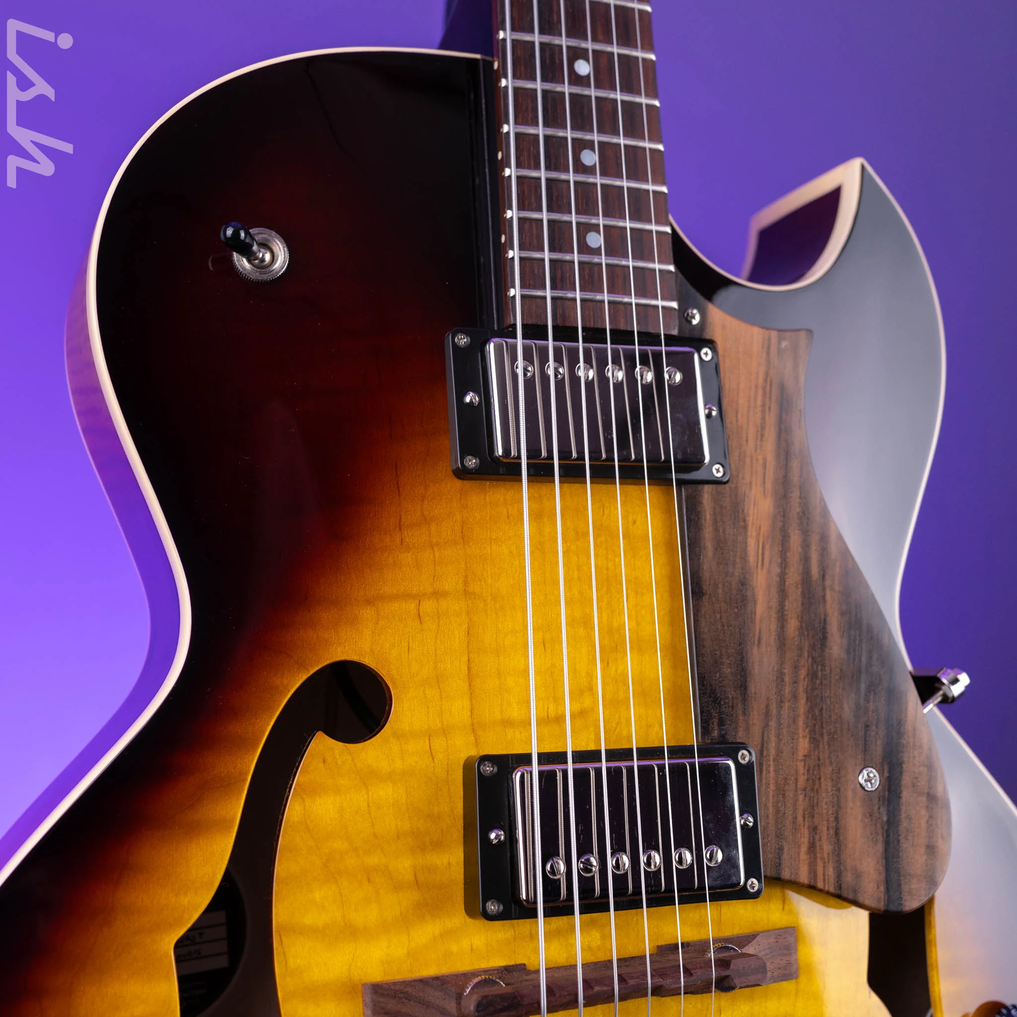 Heritage H-575 Hollowbody Guitar Original Sunburst Demo - Image 4