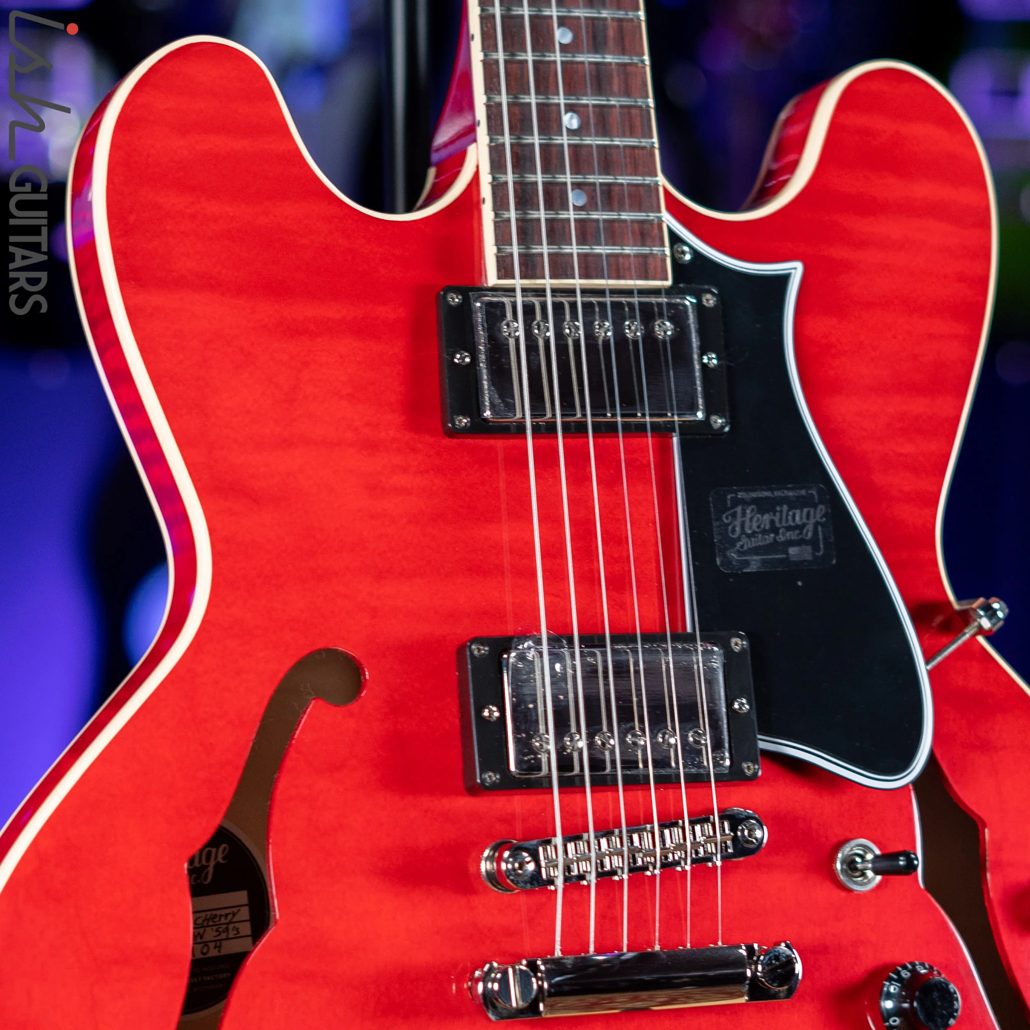 Heritage Standard H-535 Semi-Hollow Electric Guitar Trans Cherry Red - Image 3