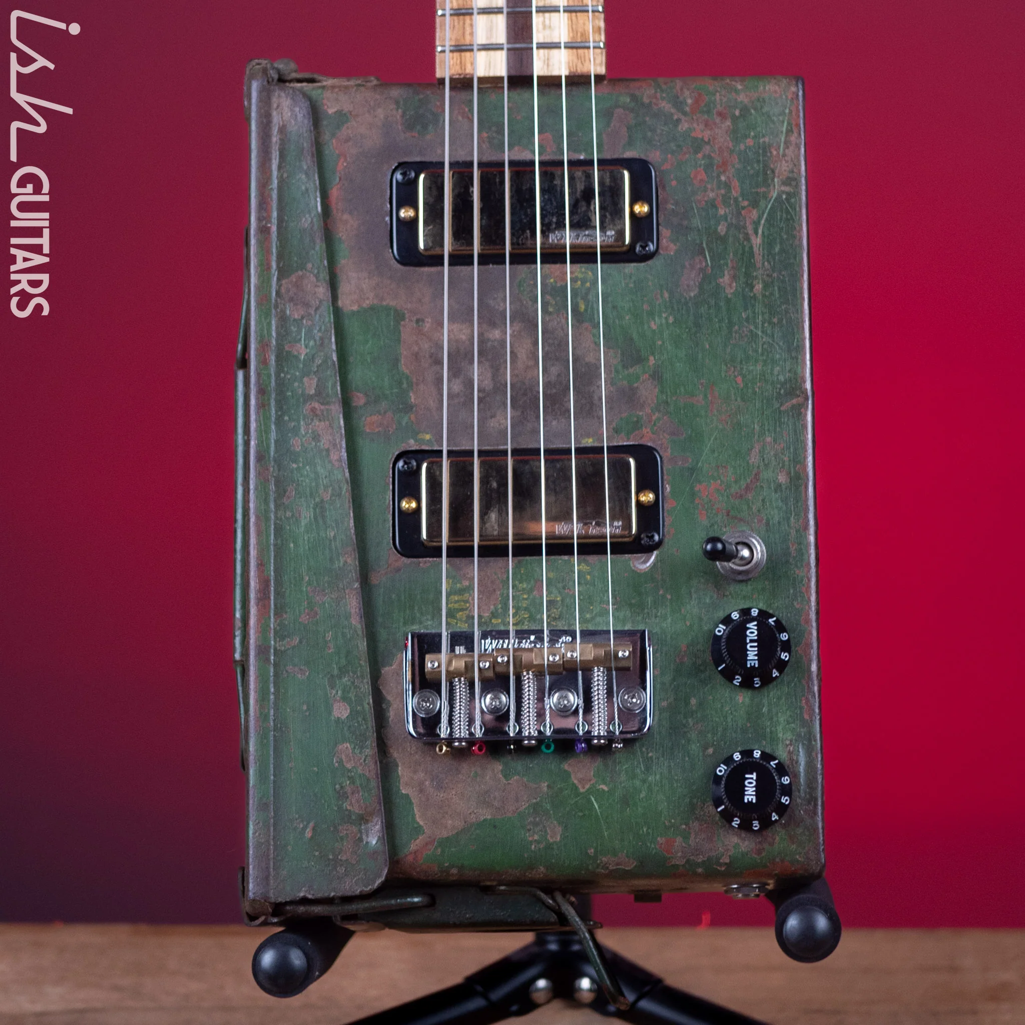 Howlin’ Rooster Ammo Box Short Scale Guitar Army Green
